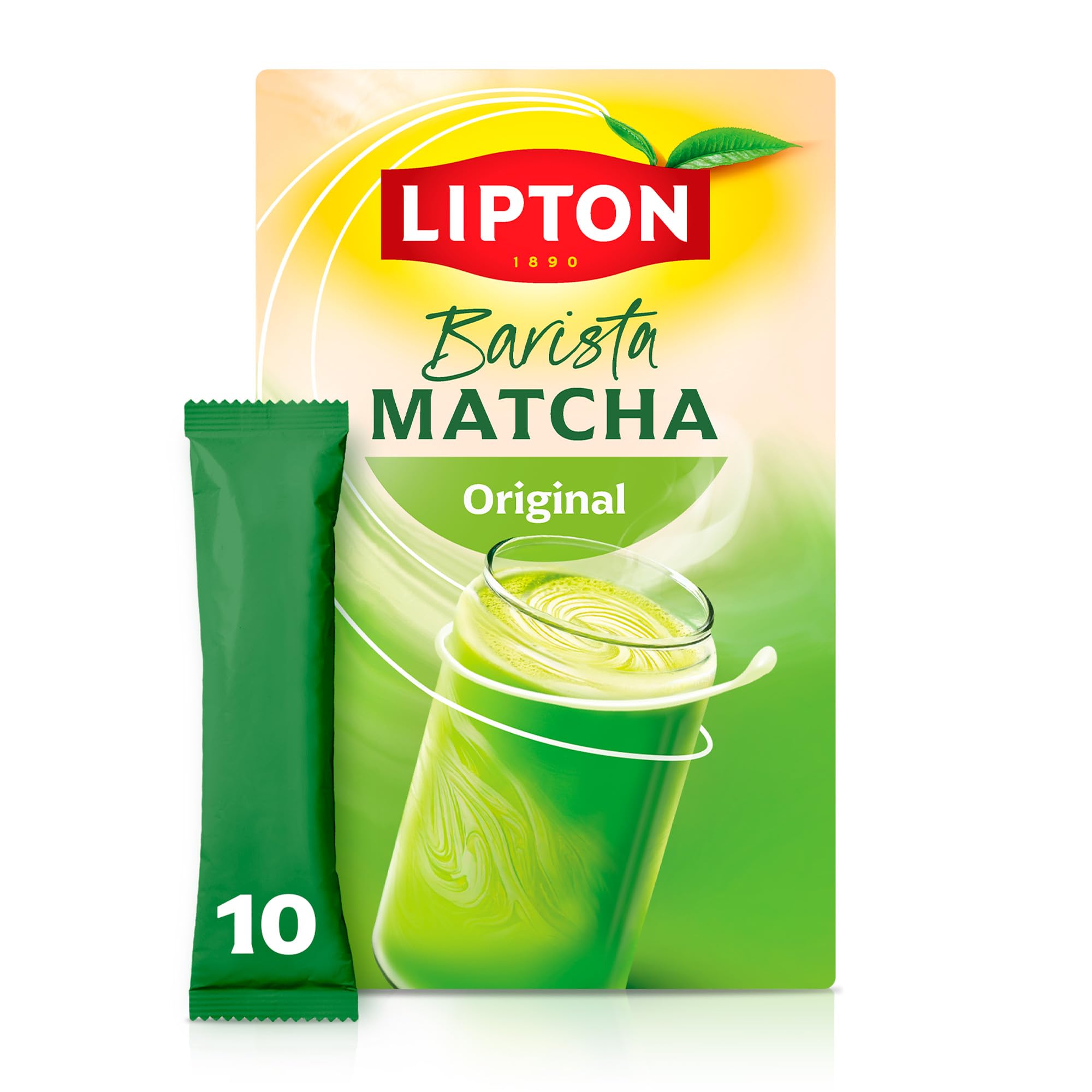 Lipton Barista Matcha Oat Latte - Instant Cafe-Style Drink Mix | 10 Sticks | No Added Sugar