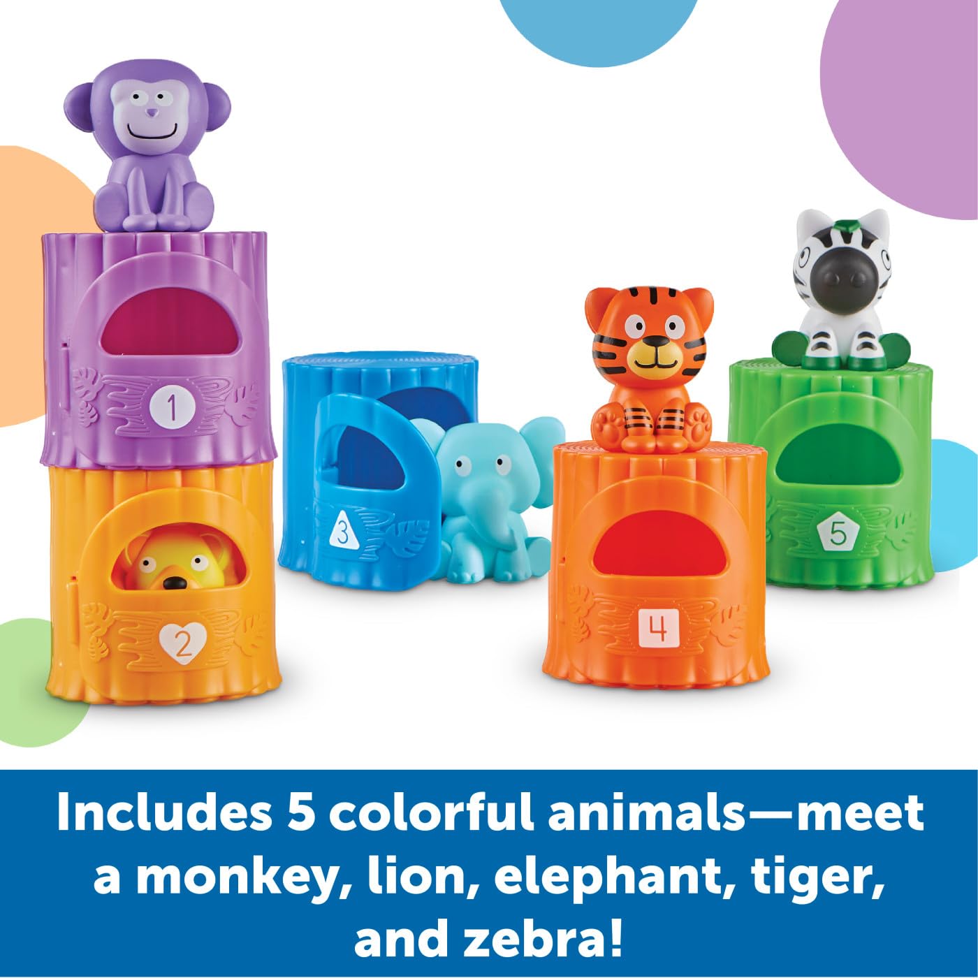 Learning Resources Peekaboo Learning Jungle Toddler Playset - Educational Sorting & Matching Toy for Ages 18 Months+ 6