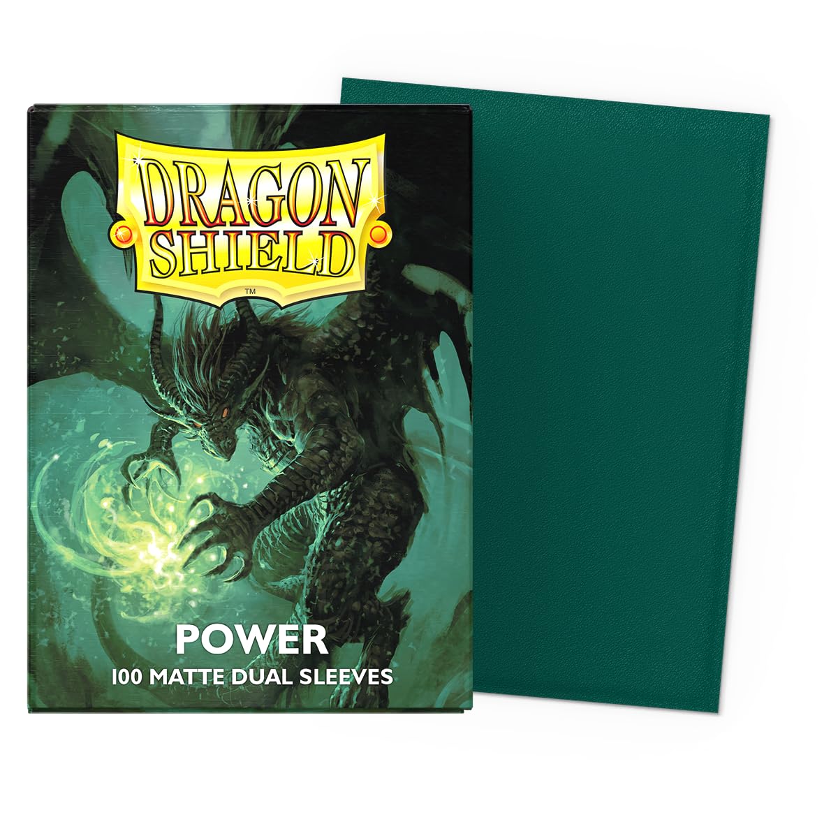 Dragon Shield Dual Matte Power Metallic Green Card Sleeves (100 Count) 7