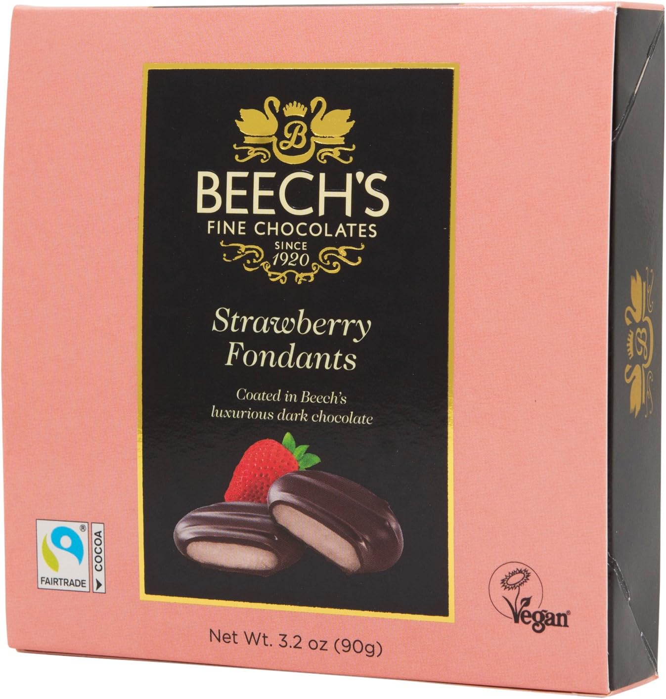 Beech's Strawberry Fondants 90g - Chocolate-Covered Strawberry Creams 1