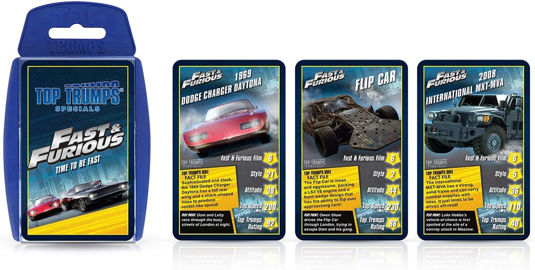 Top Trumps Fast and Furious Specials Card Game