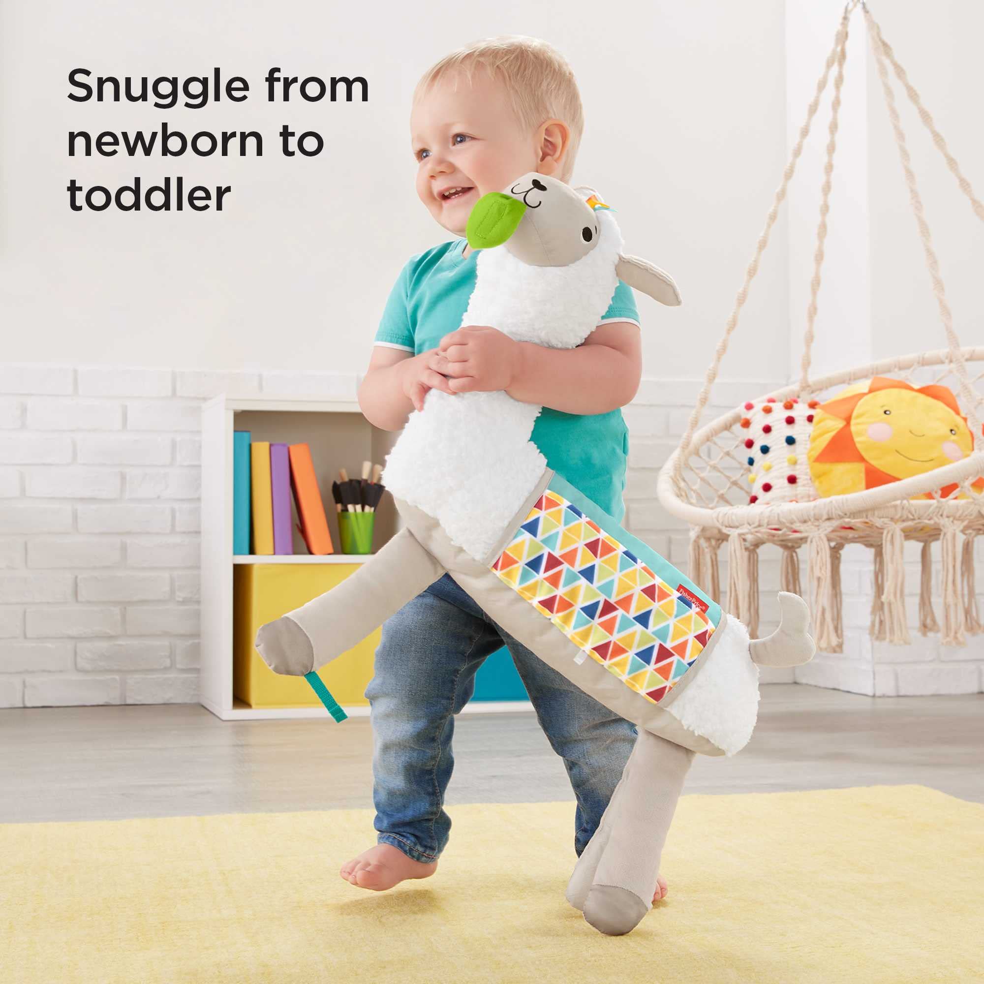 Fisher-Price Tummy Time Llama Plush - 4-in-1 Grow-with-Me Baby Toy for Sensory Play & Development 3