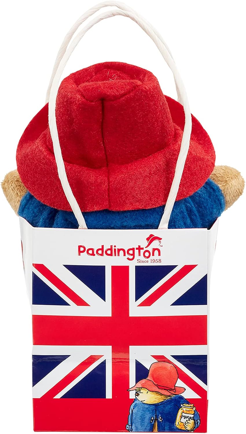 Paddington Bear Plush Toy - 19cm Soft Teddy with Union Jack Gift Bag 3