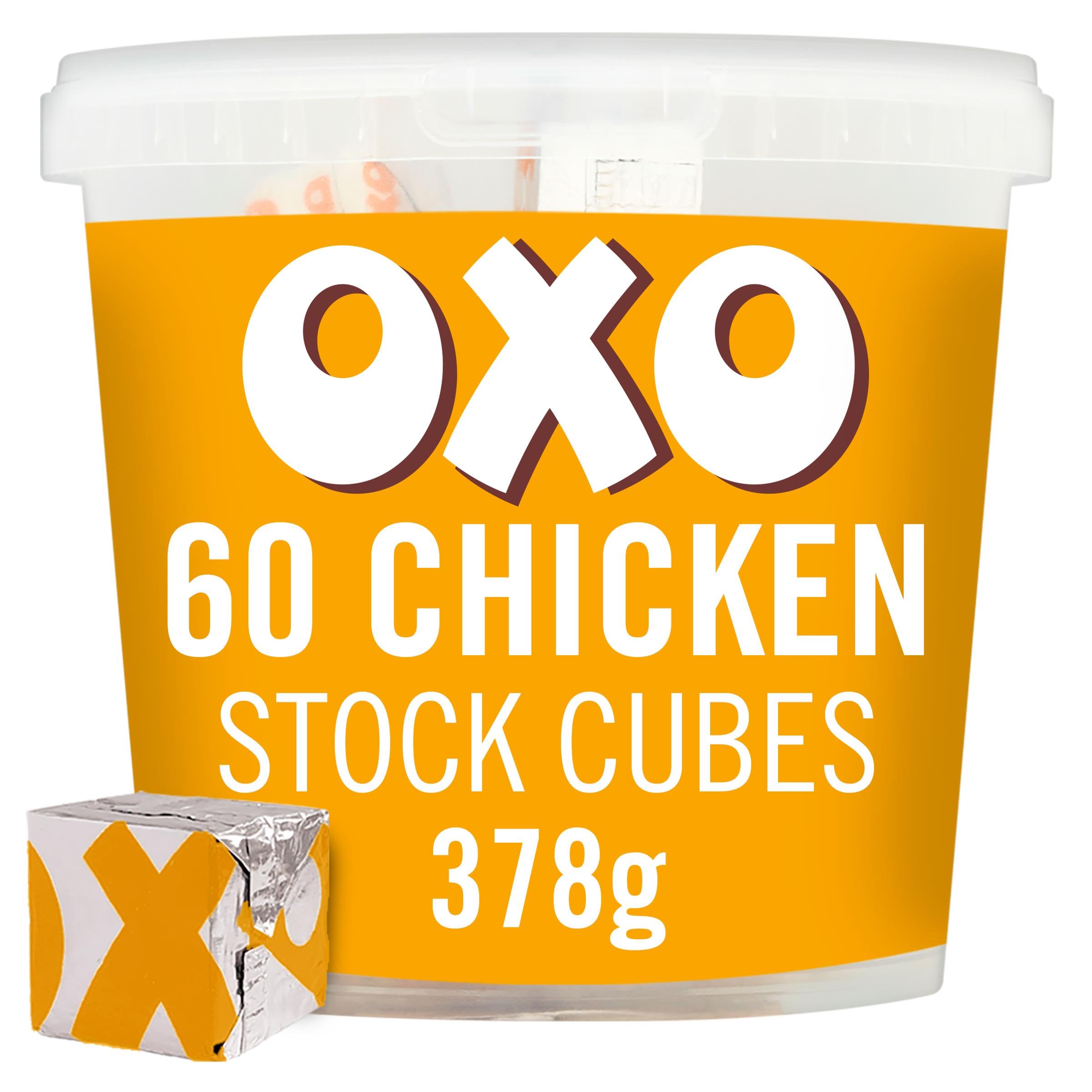 OXO Chicken Stock Cubes - 60 Count Family Size Pack | Savoury & Tasty | No Artificial Preservatives