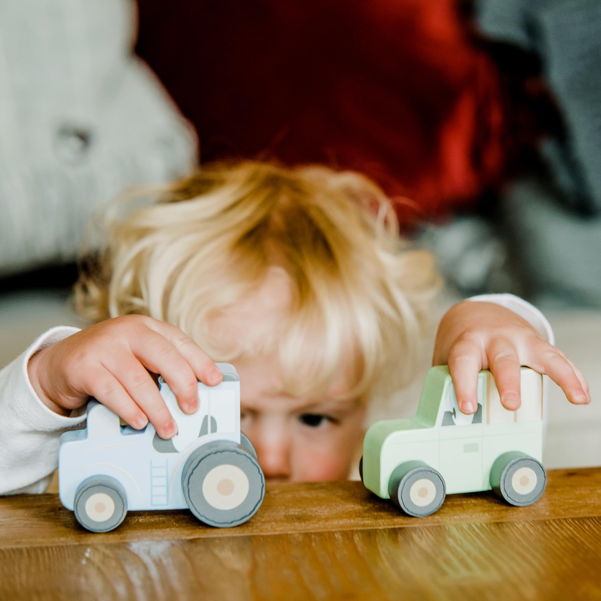 Orange Tree Toys OTT07634 Wooden Push Toy - Educational Farm Tractor for Toddlers 12 Months+ 5
