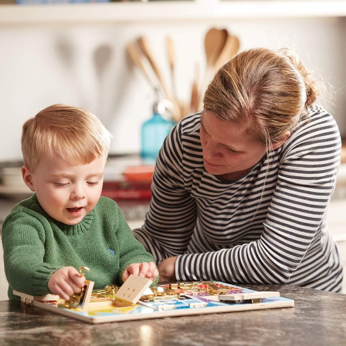 Melissa & Doug Latches Board - Wooden Educational Toy for Ages 3+ 2