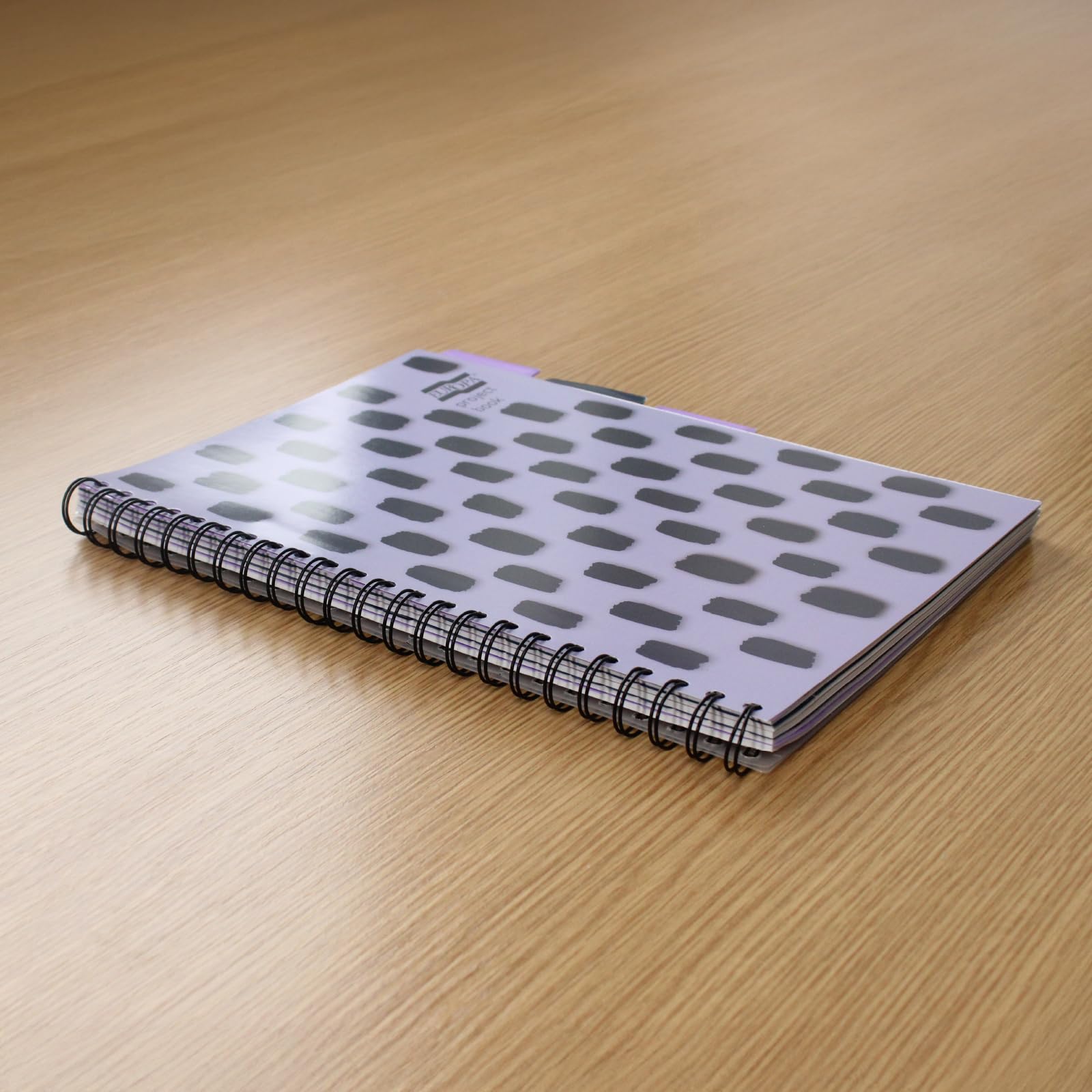 Exacompta Europa Splash Project Book - A4, 80gsm Lined Paper, 5 Moveable PP Dividers, Purple 3