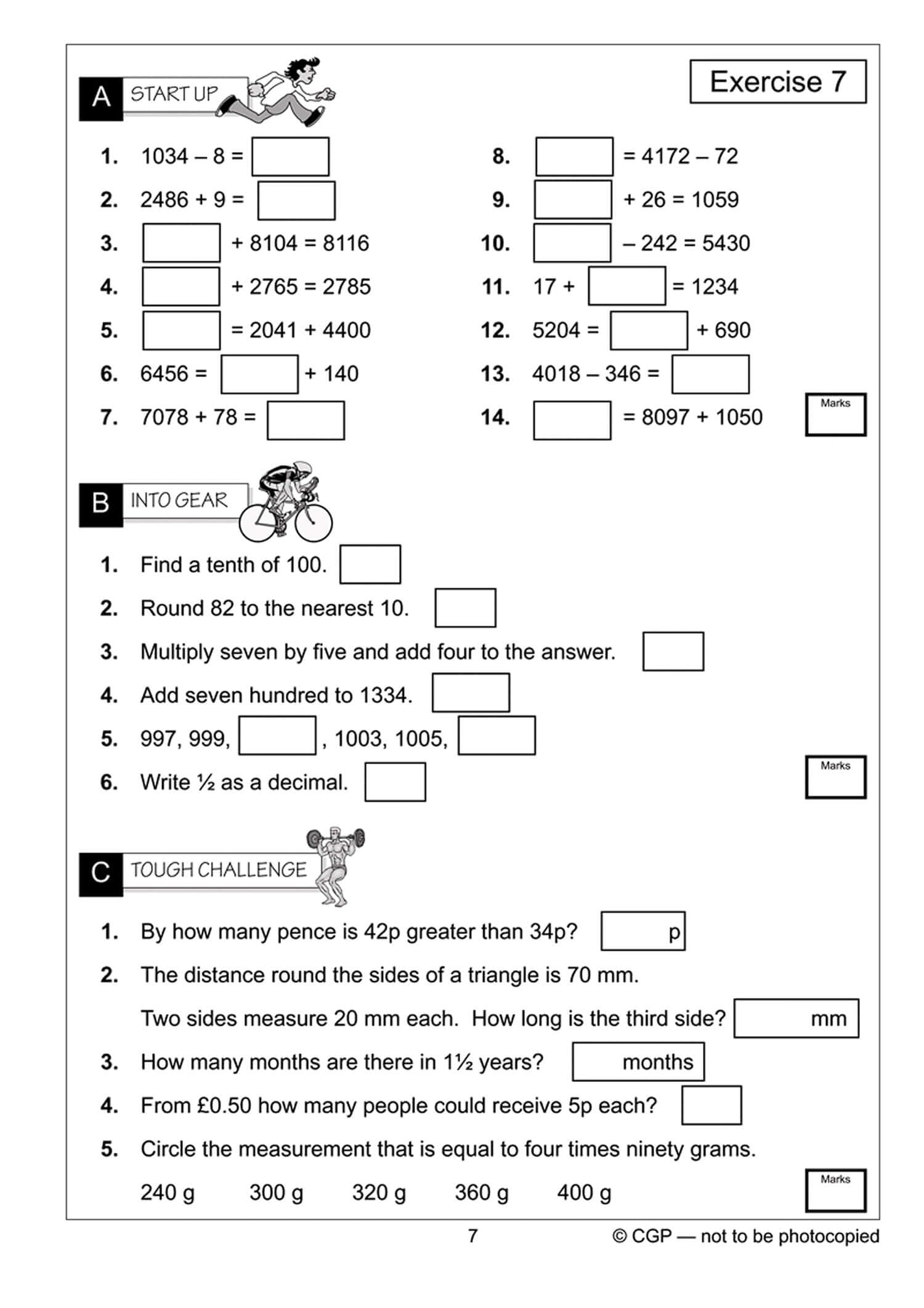 CGP KS2 Maths - Year 4 Mental Maths Workout | Ages 8-9 | Paperback 2