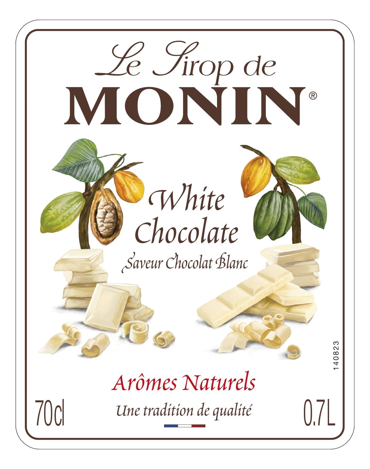 Monin Premium White Chocolate Syrup - Creamy Taste for Coffee & Cocktails | 700ml Glass Bottle 4