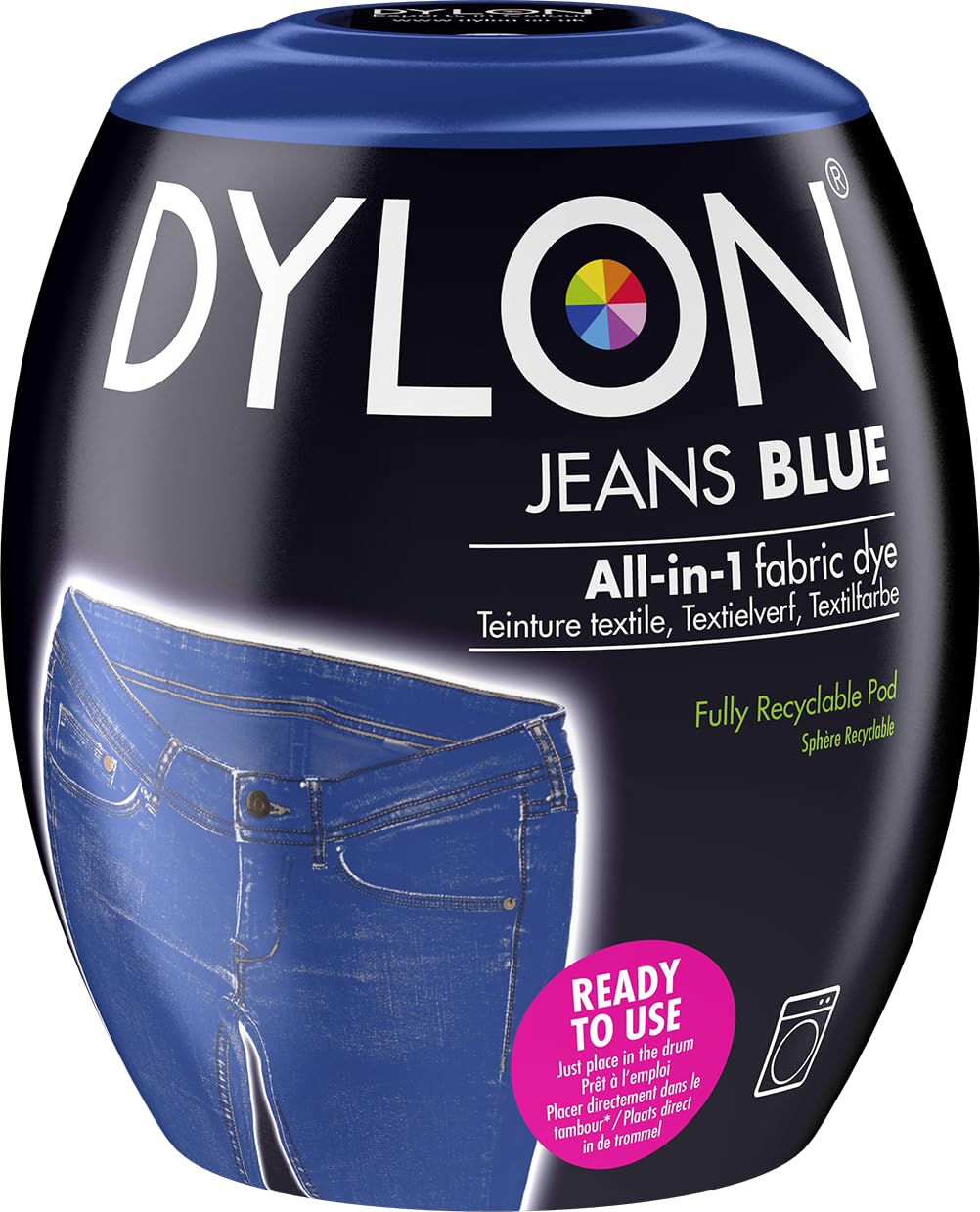 Dylon Washing Machine Fabric Dye Pod - Jeans Blue, 350g 1