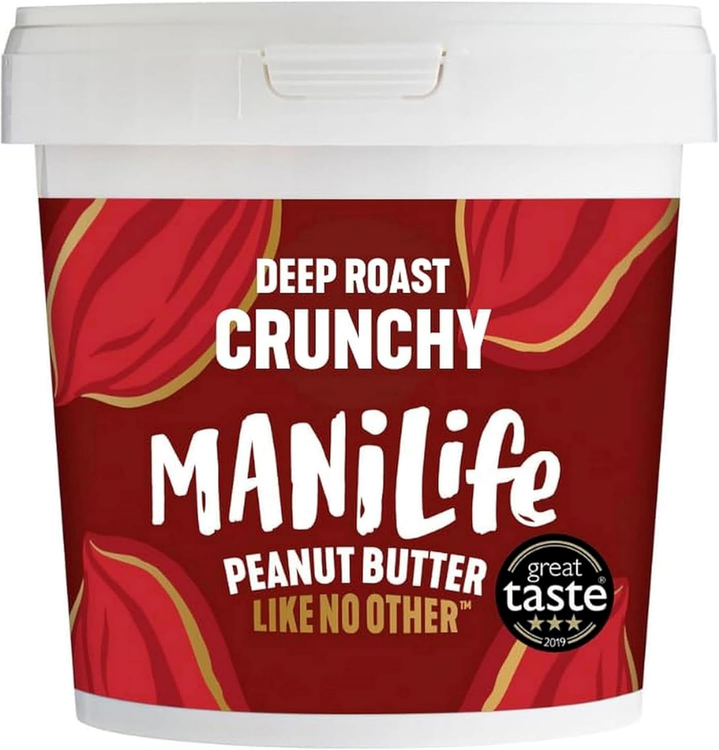 ManiLife Deep Roast Crunchy Peanut Butter, 900g - Single Origin Argentine Peanuts, No Palm Oil, No Added Sugar, Vegan