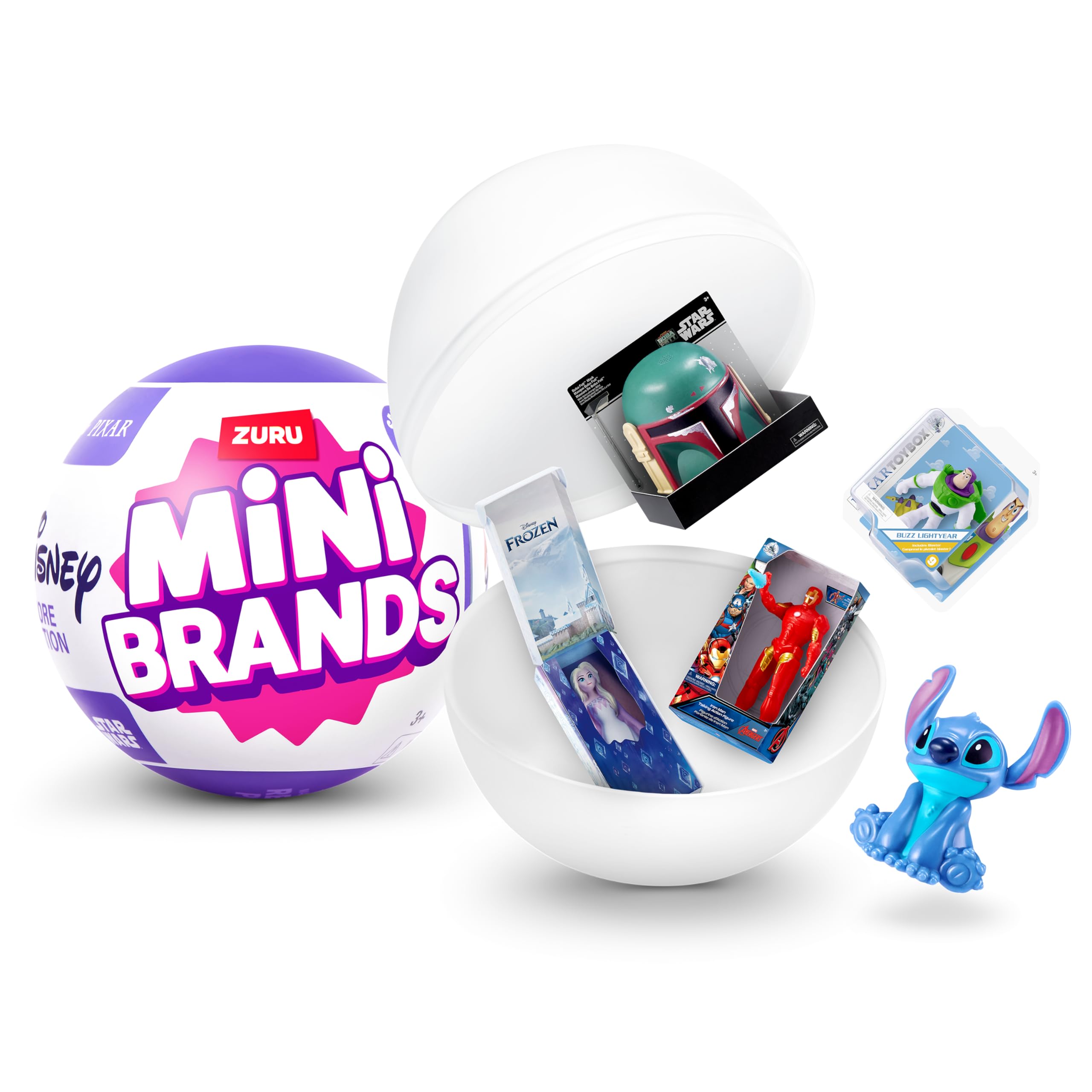Mini Brands Disney Minis Series 3 - 5 Mystery Collectibles | Recycled Plastic Capsule