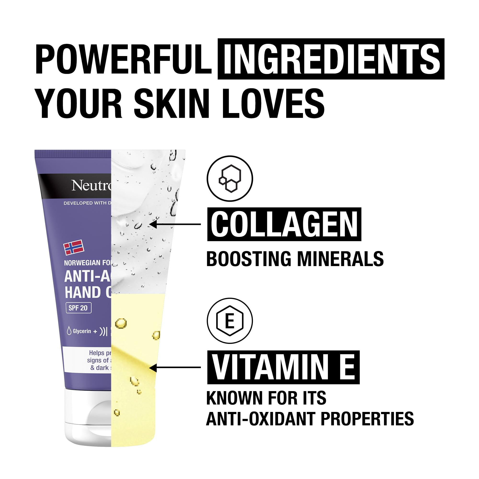 Neutrogena Norwegian Formula Visibly Renew Supple Touch Hand Cream SPF 20 - Hydrating, Collagen Boosting, Anti-Aging - 75ml 3