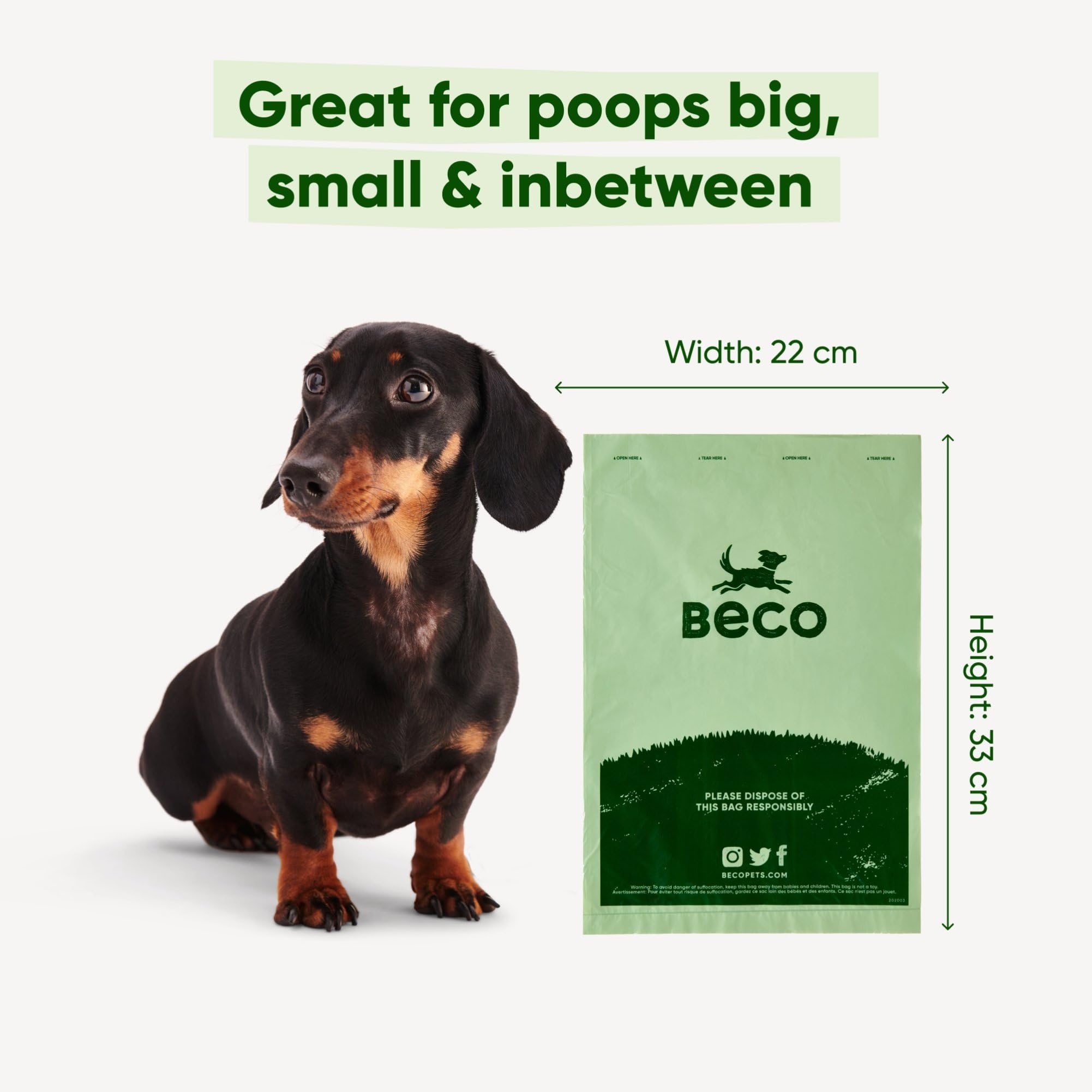 Beco Dog Poo Bags - 720 Count Unscented Bags | 94% Recycled Plastic | Leakproof 5