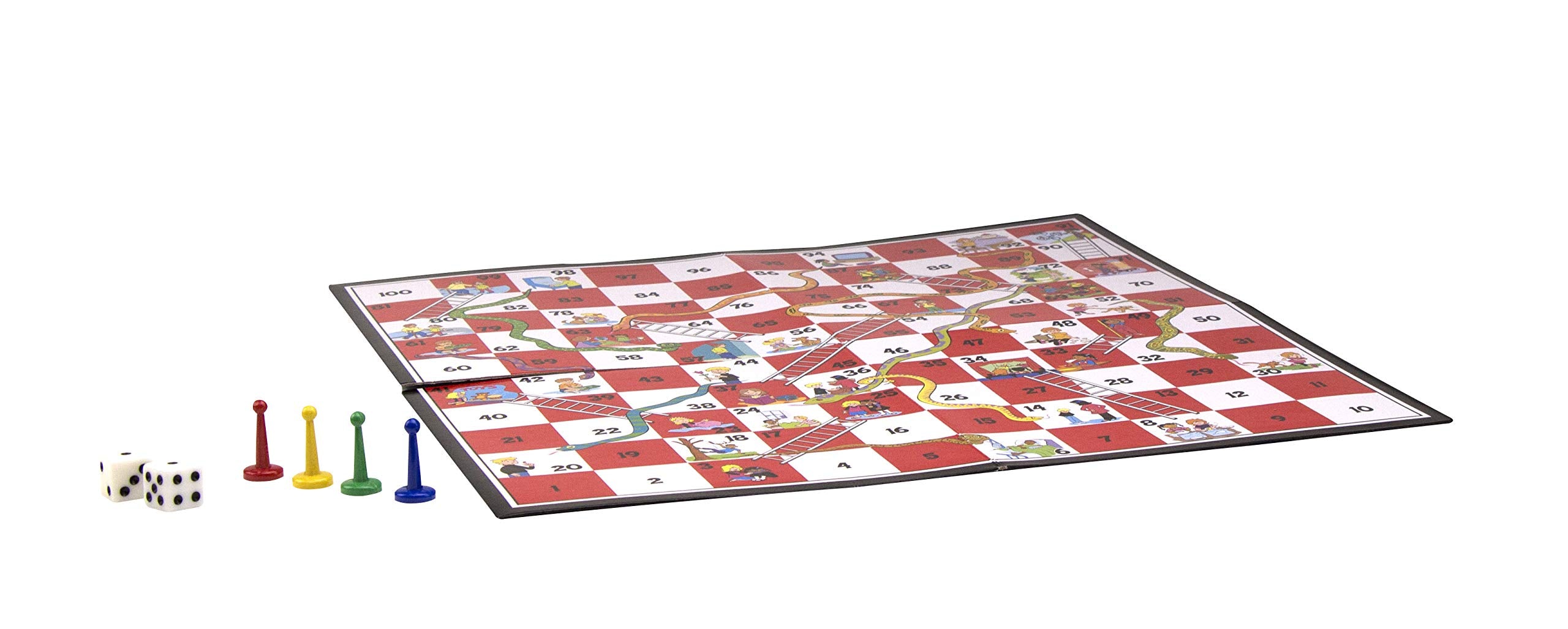 Pressman Snakes & Ladders Game for Kids - Classic Board Game for 2-4 Players