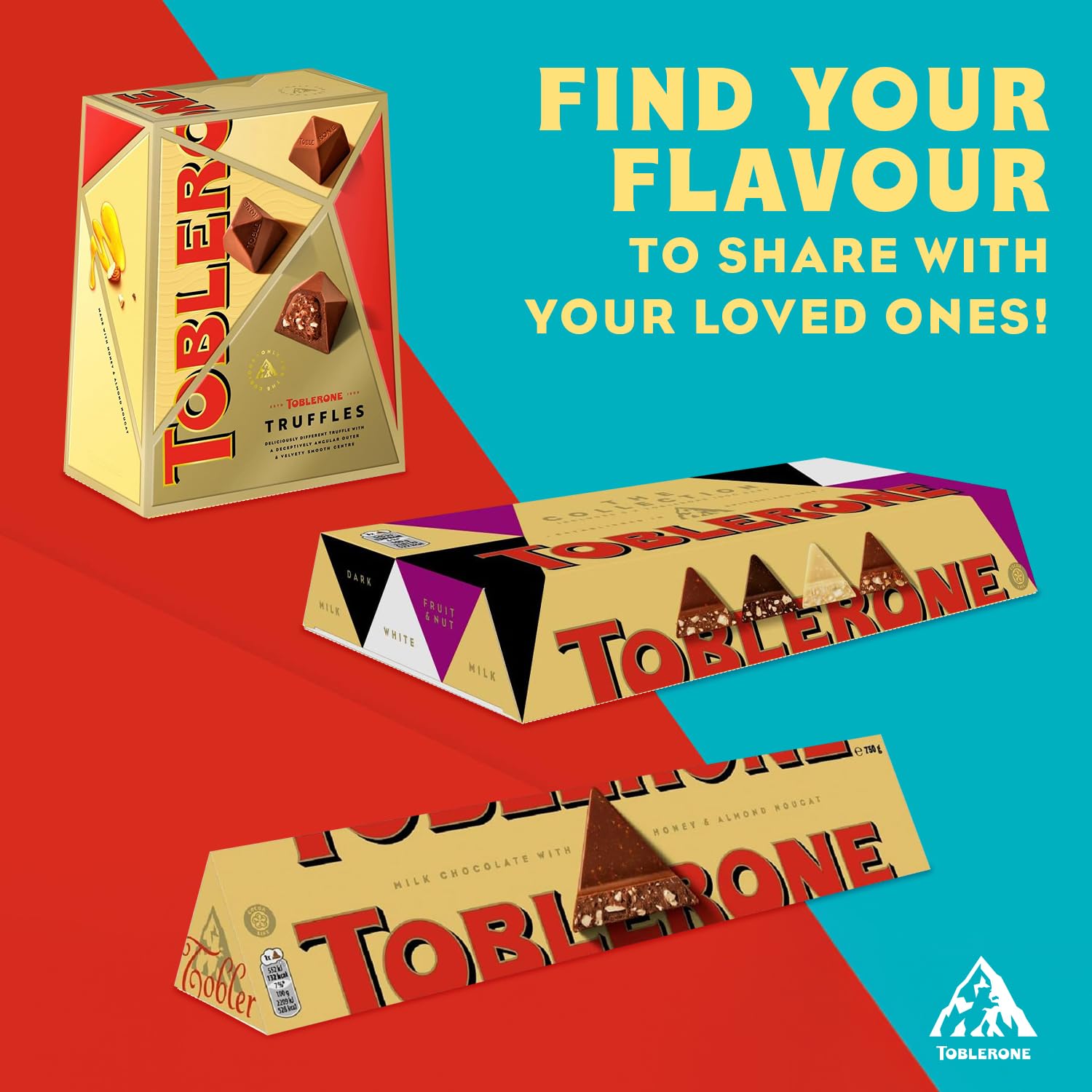 Toblerone Golden Milk Chocolate, Honey and Almond Nougat Large Gift Bar 340g 6