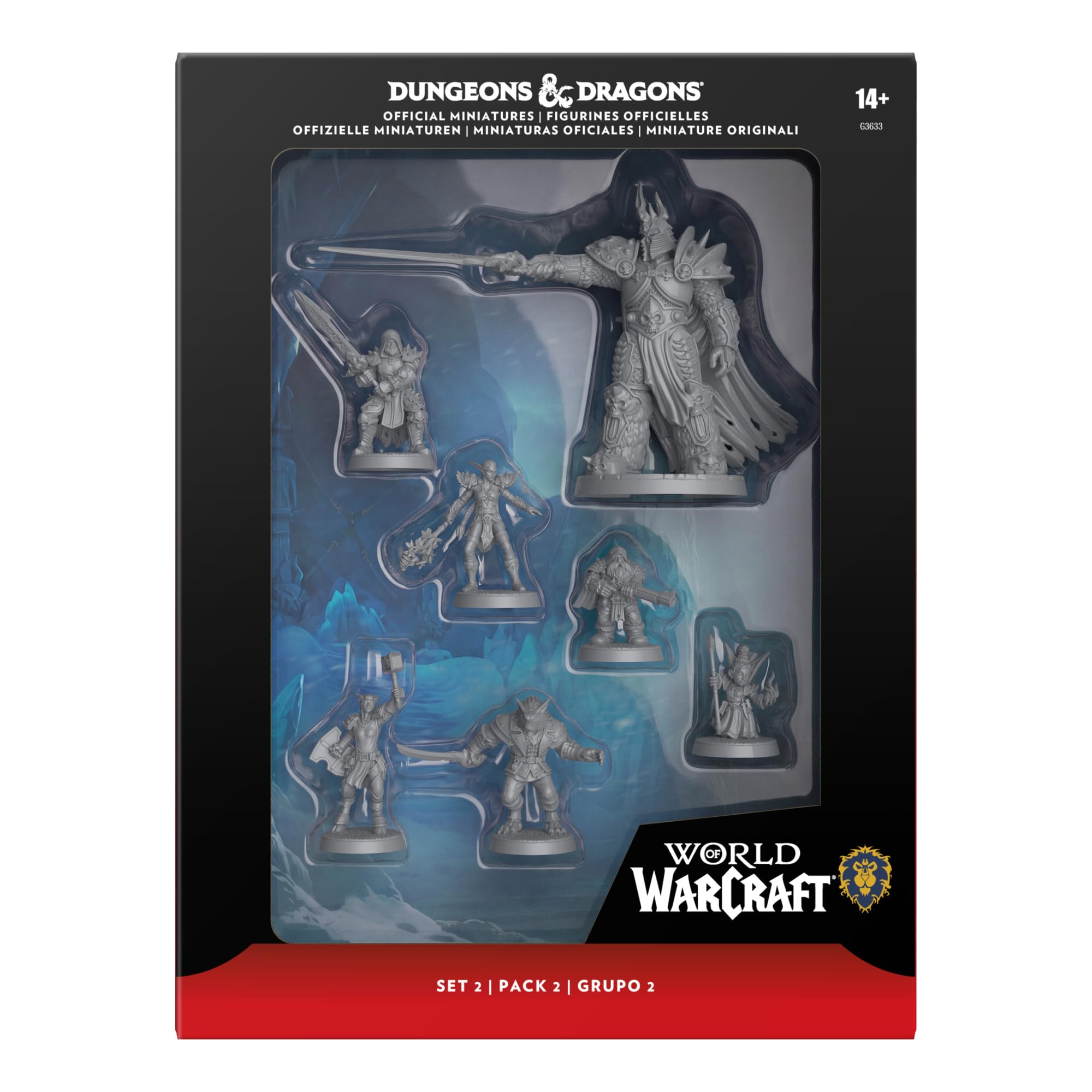 Hasbro Gaming Dungeons & Dragons x World of Warcraft Official Miniatures Set 2 - 7 Figures, 2.8 cm Scale