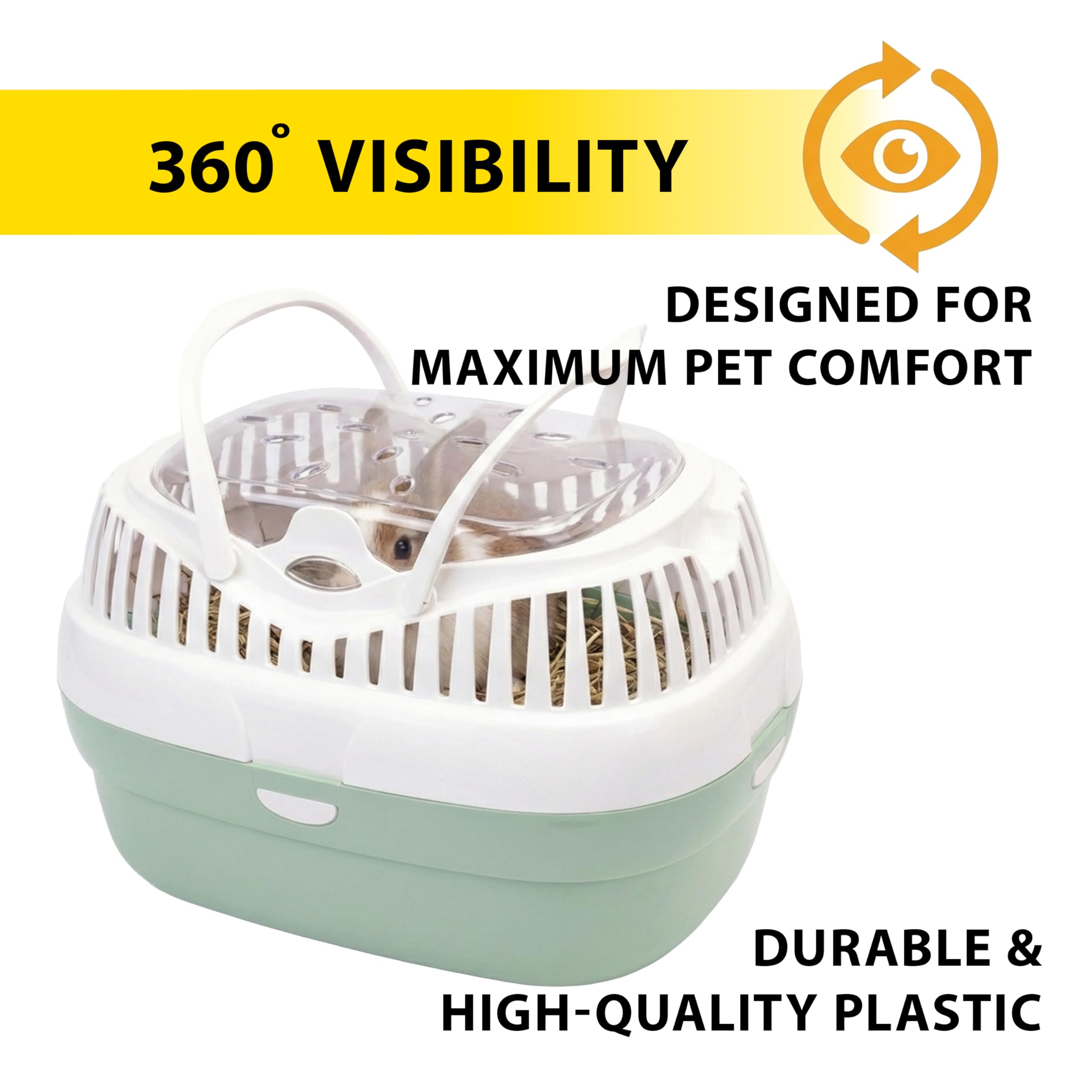 Ferplast Aladino Large Pet Carrier for Guinea Pig, Rabbit, Rat | Max 3 kg 6