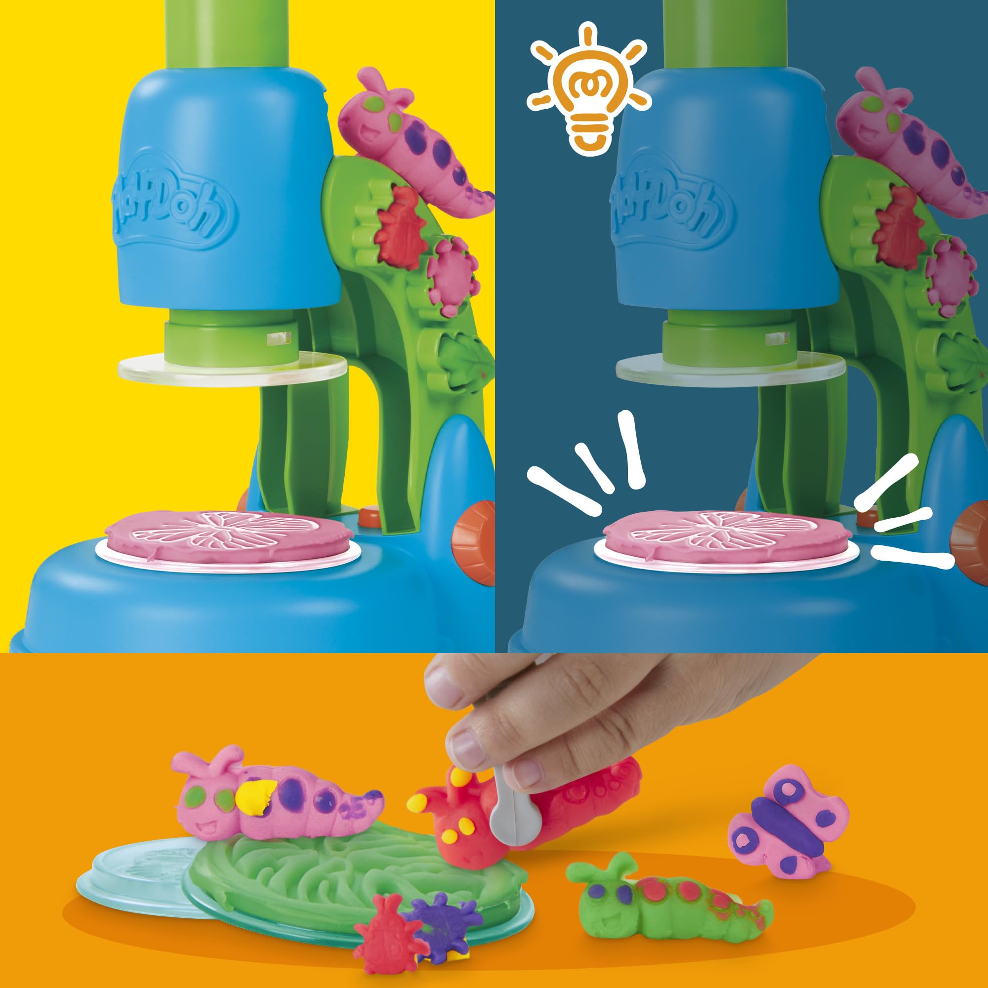 Play-Doh Light & Look Microscope Playset - Educational Science Toy for Kids 3+ 5