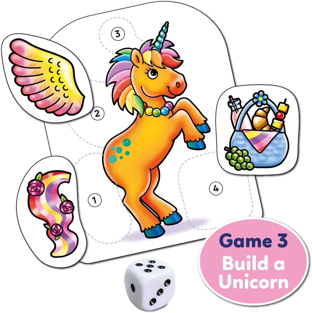 Orchard Toys Unicorn Fun! 3-in-1 Board Game