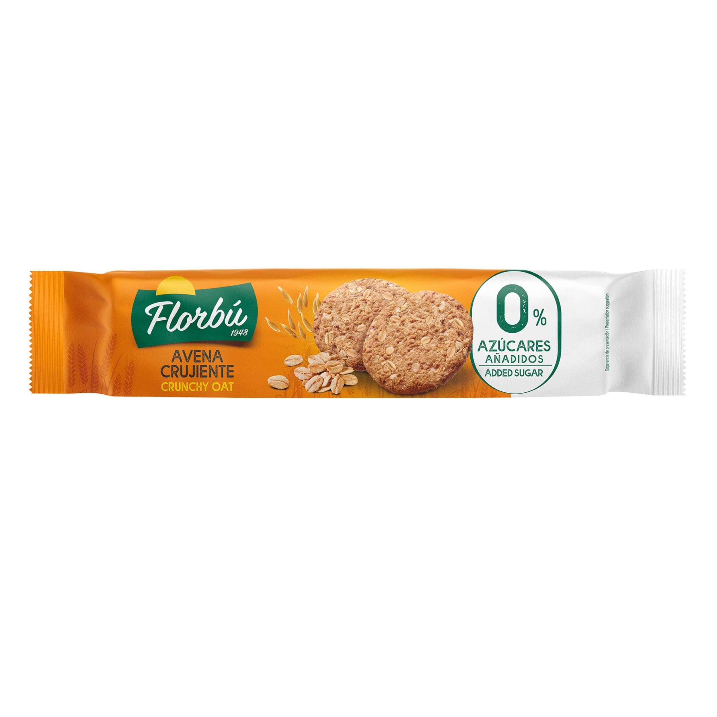 Florbu Crunchy Oat Biscuits - 0% No Added Sugar | High Fibre | Wholemeal