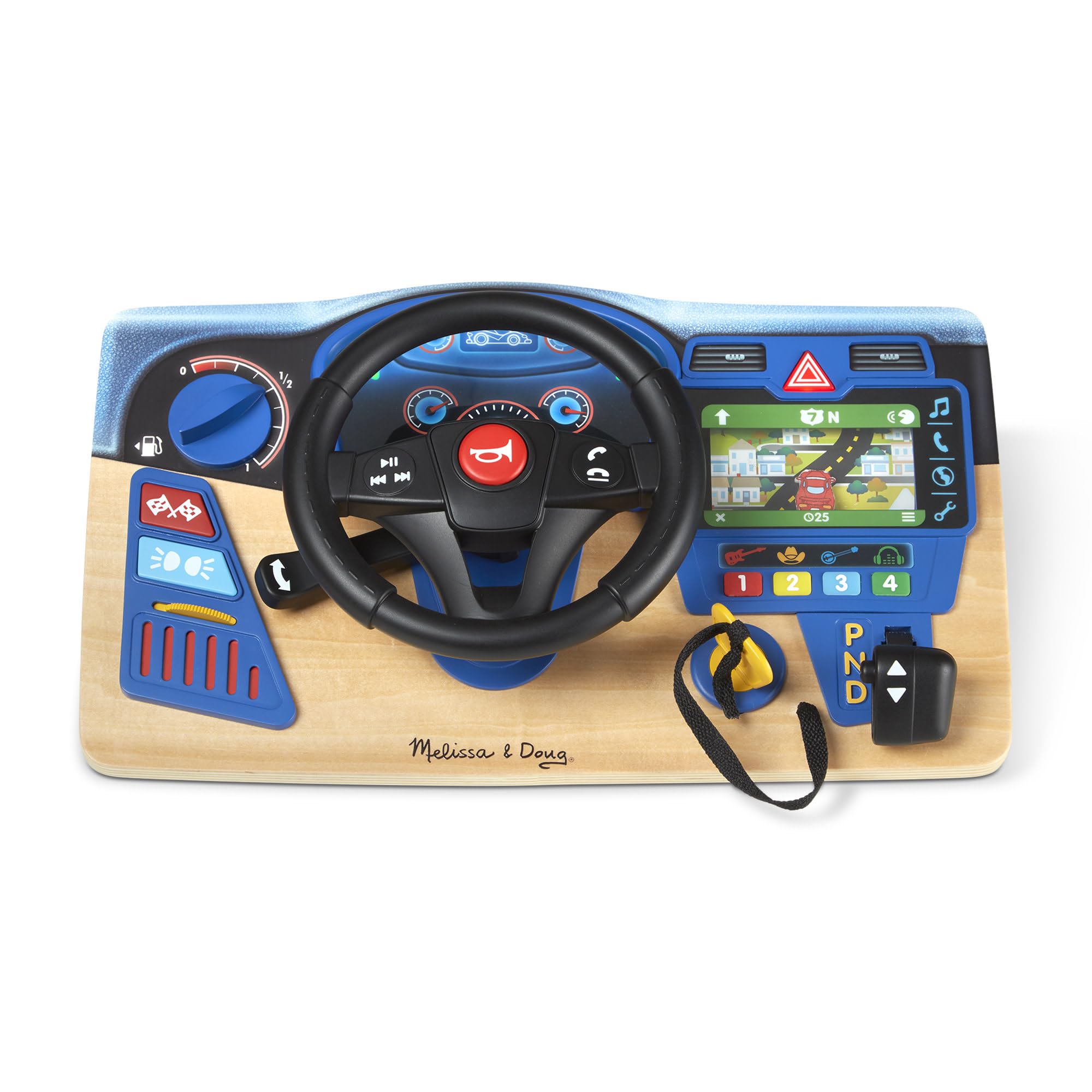 Spin Master Wooden Dashboard Toy with Lights & Sound Effects | Ages 3-7 | Multicolor