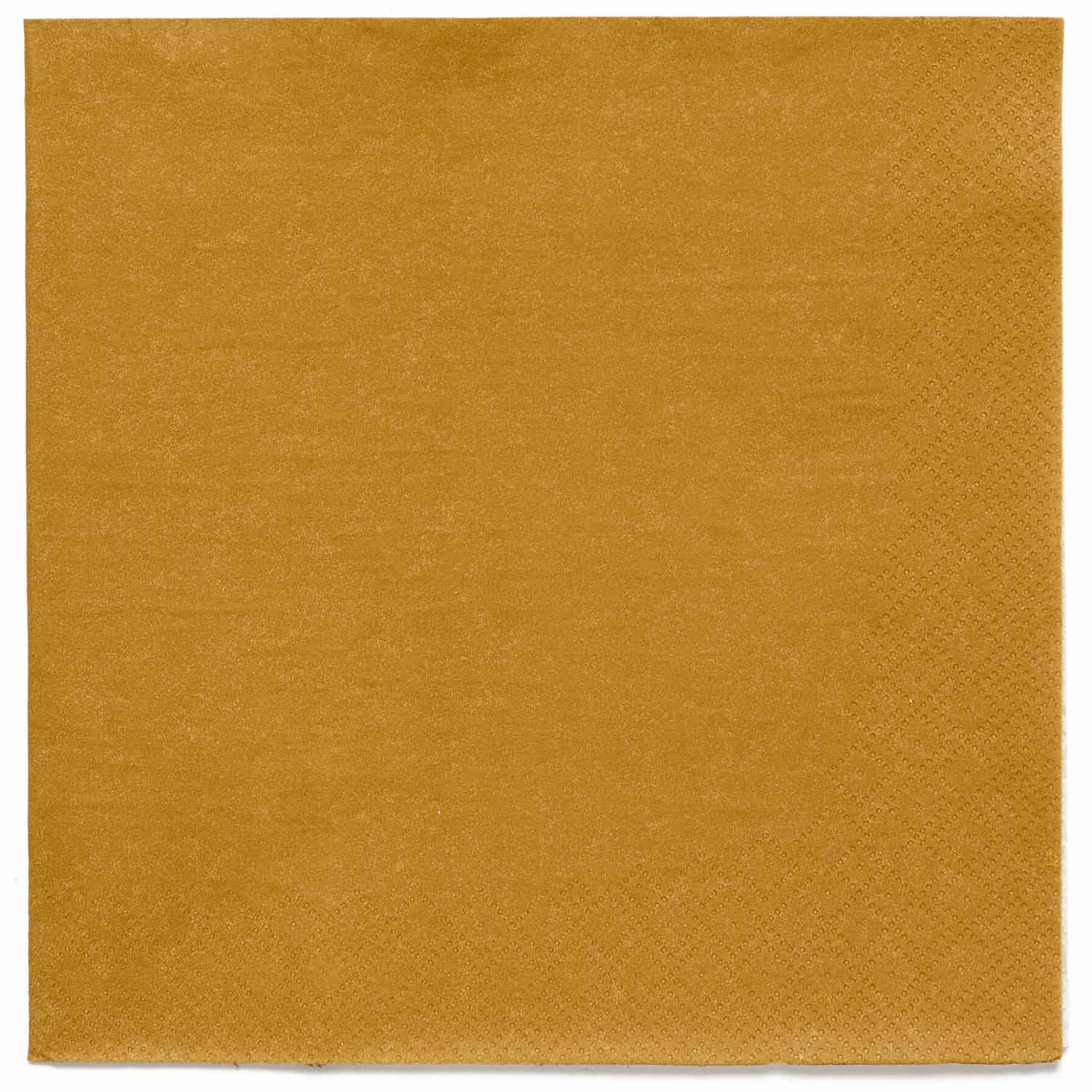 Amscan Crème Brûlée Gold Eco-Friendly Compostable Luncheon Napkins - Pack of 20 1