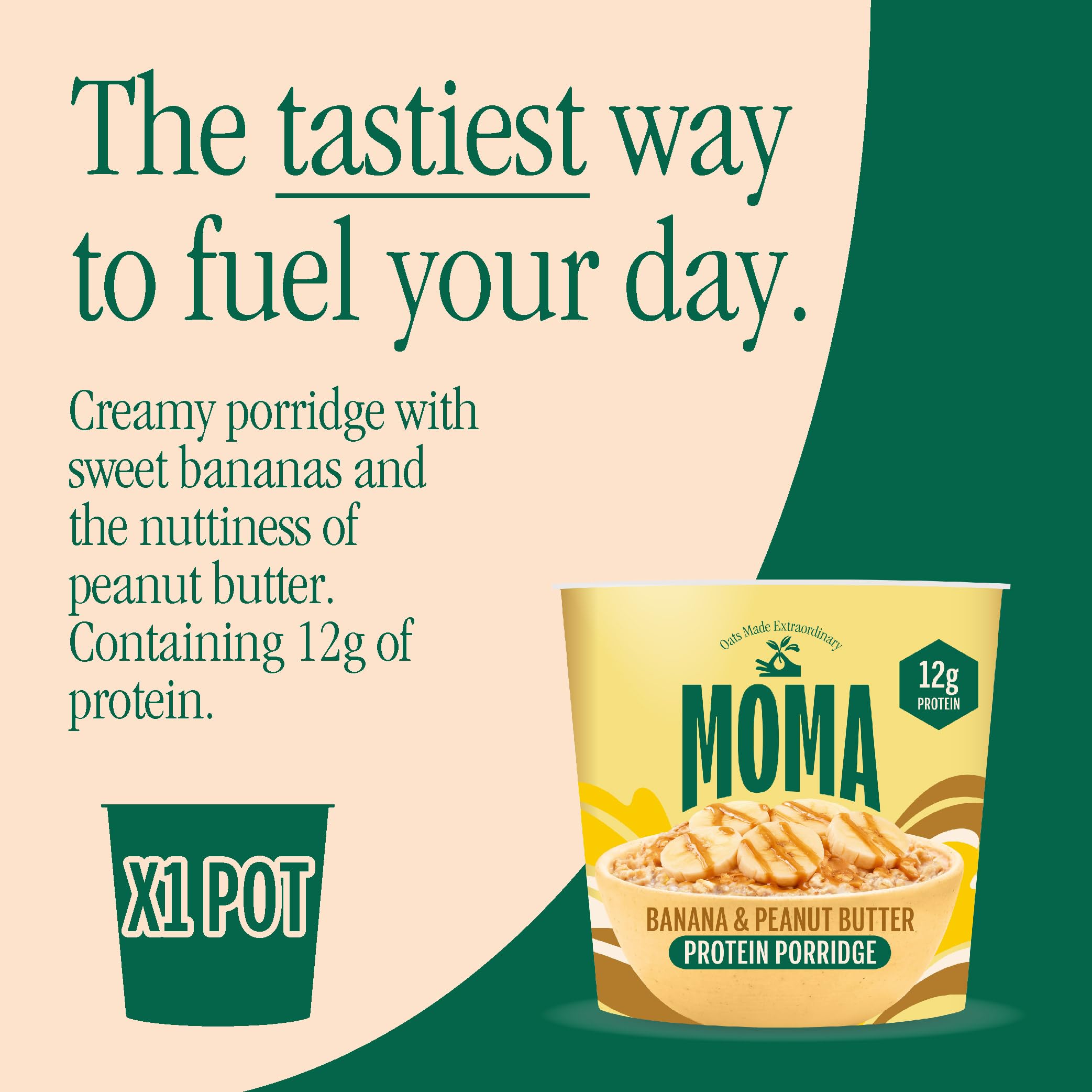 MOMA Banana & Peanut Butter Porridge Pot 65g 3