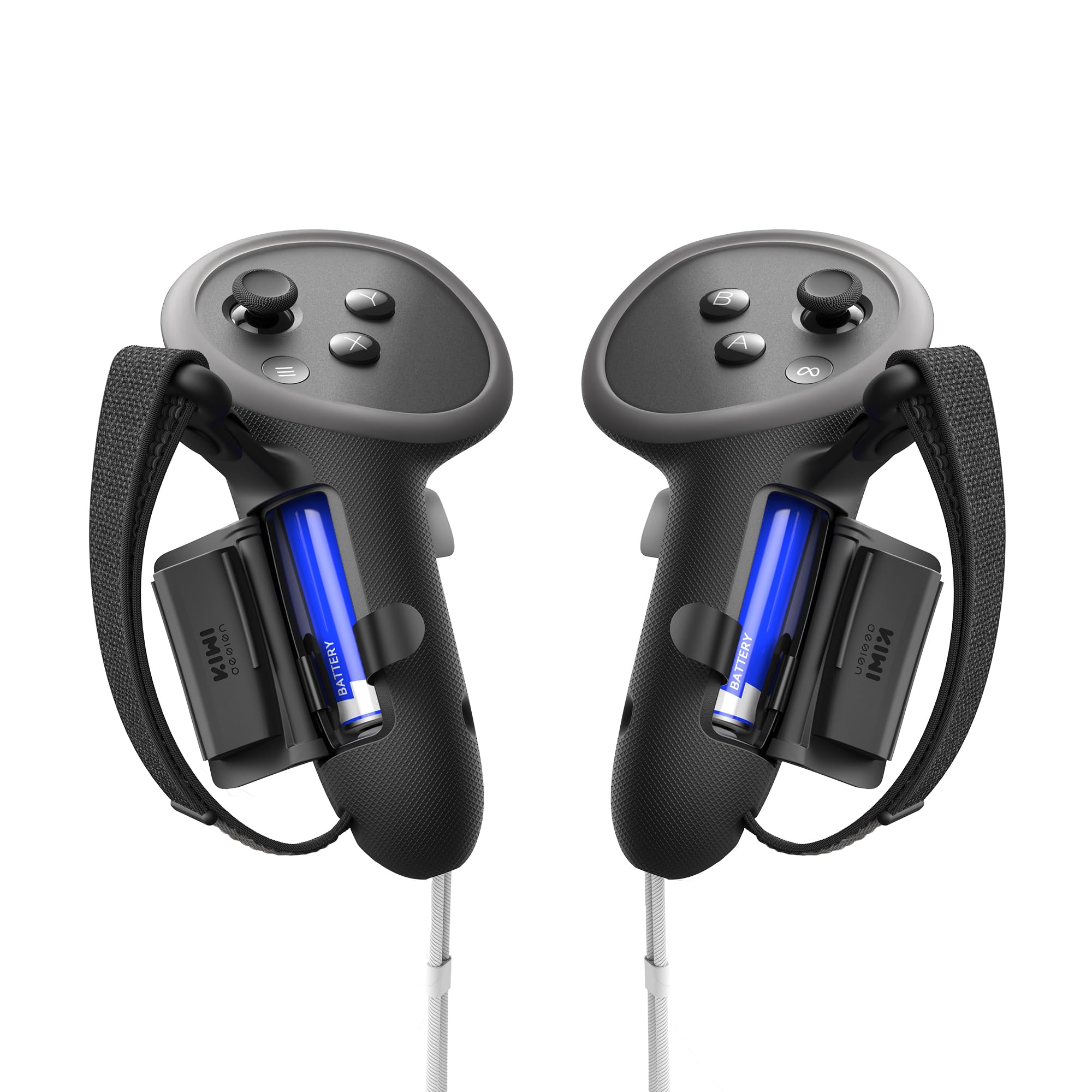 KIWI design G4 Pro Controller Grips for Meta Quest 3/3S – Enhanced Grip with Anti-Slip Texture & Extended Handle