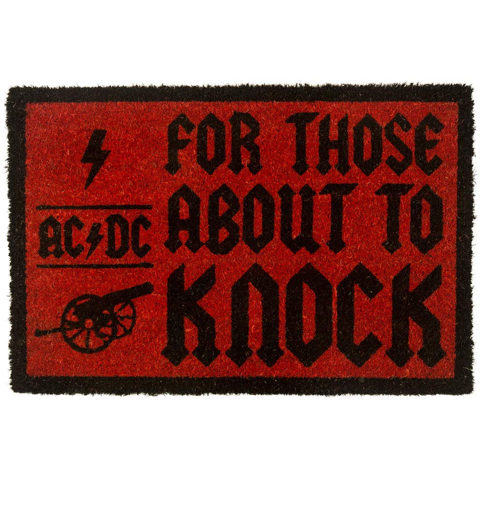Pyramid International AC/DC For Those About To Knock Coir Doormat, 40 x 60 cm, Multi-Colour 5