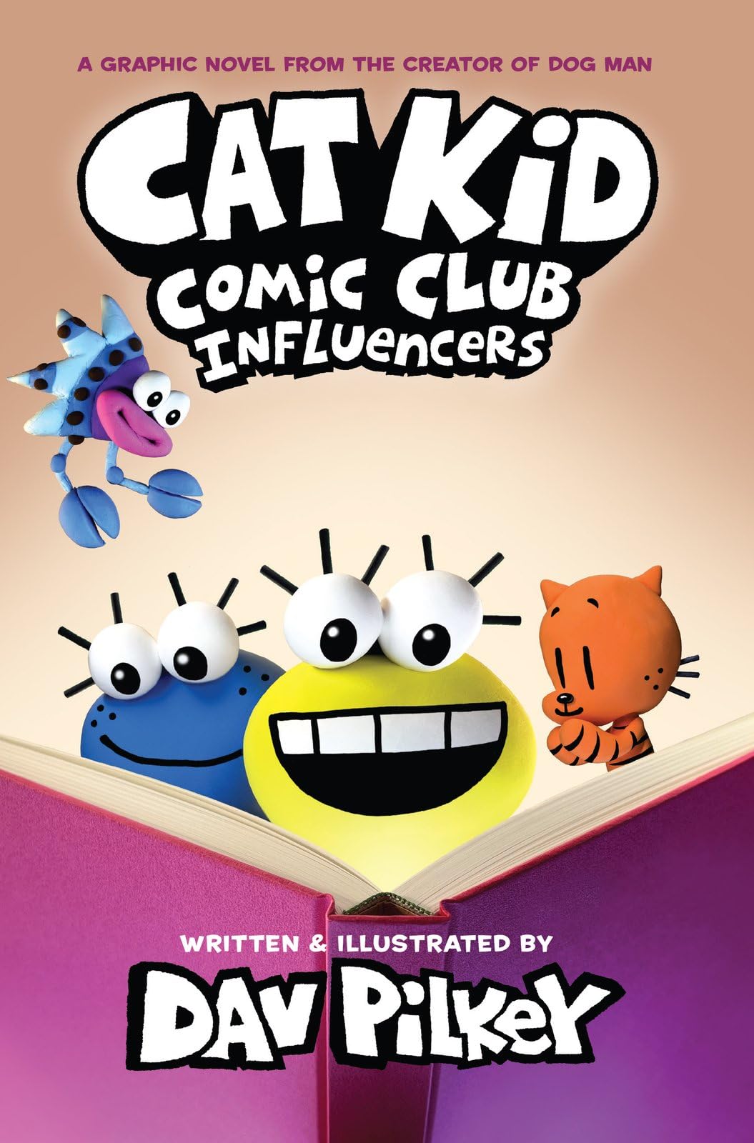 Cat Kid Comic Club 5: Influencers - A Graphic Novel Adventure by Dav Pilkey | Ages 7-10 | Paperback 1