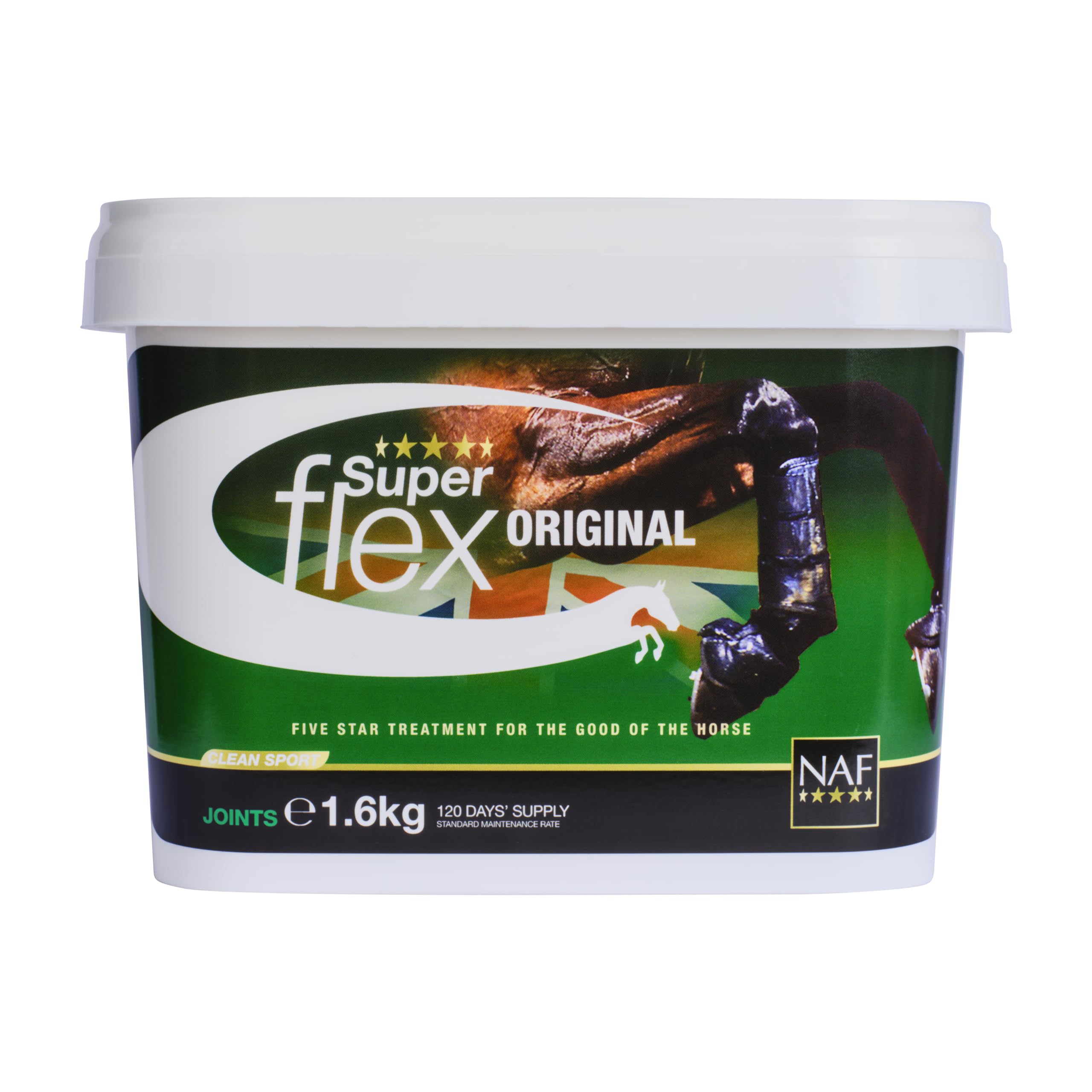 NAF Five Star Superflex Joint Supplement for Horses - 1.6kg Powder | High Glucosamine & MSM