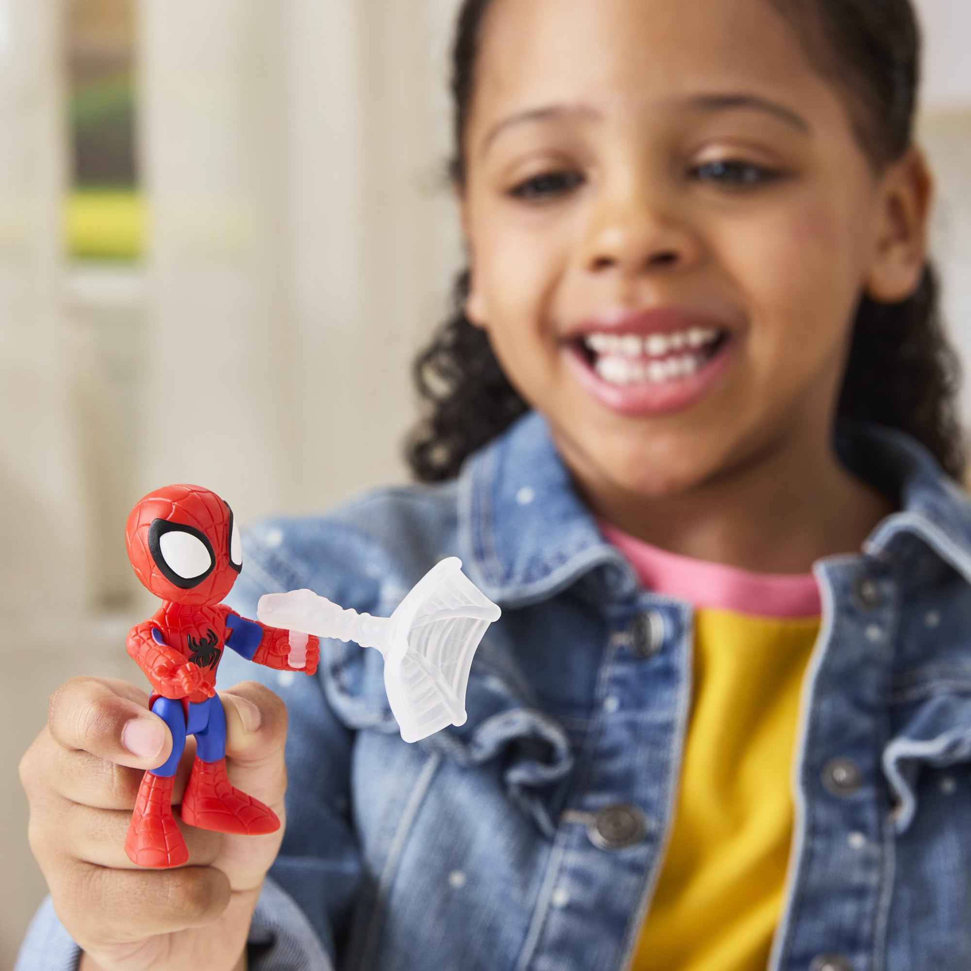 Marvel Spidey and his Amazing Friends Spidey Action Figure - 7.6 cm (3 inch) Poseable Toy with Web Accessory for Ages 3+ 4