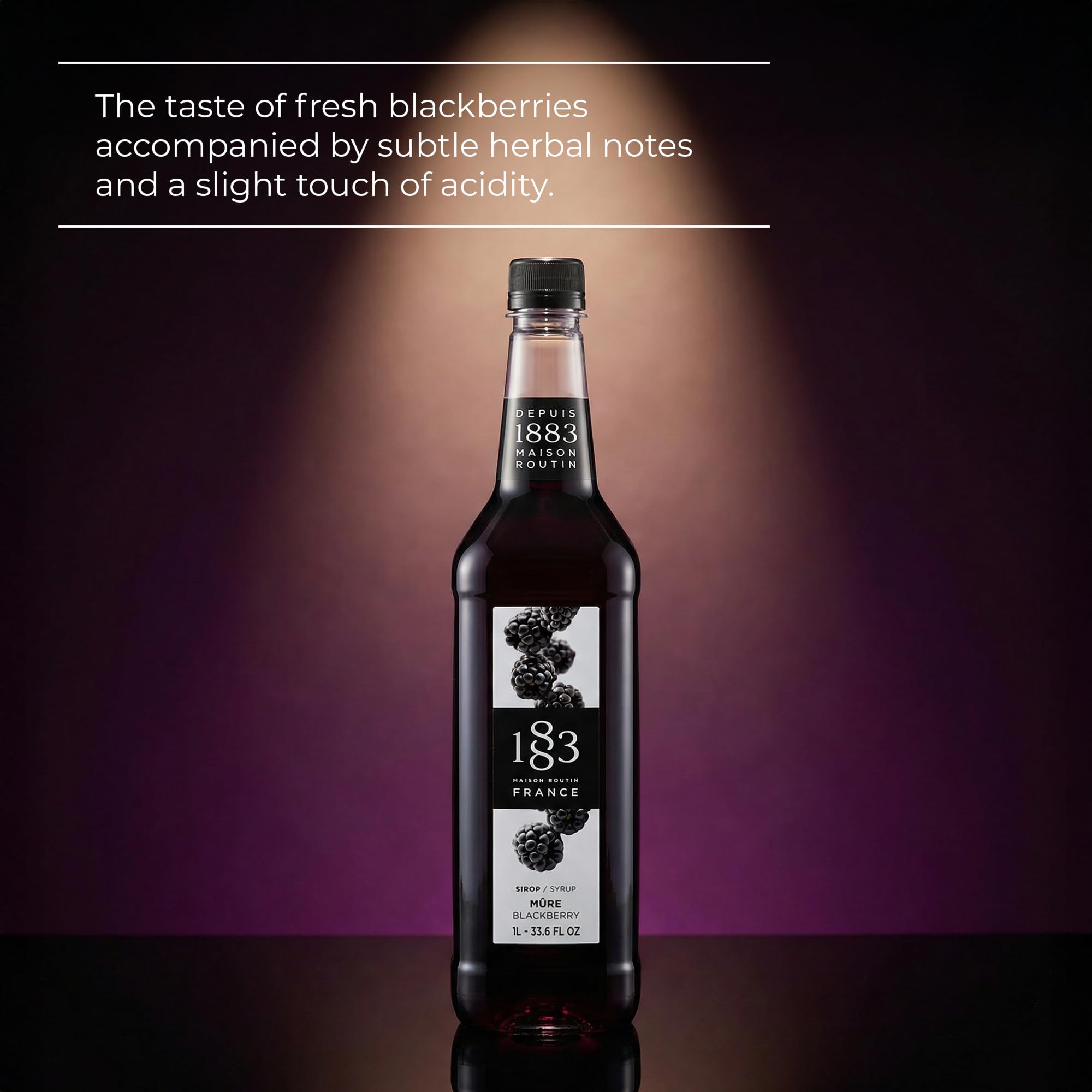 1883 MAISON ROUTIN Blackberry Syrup - 1 Liter Pet Bottle