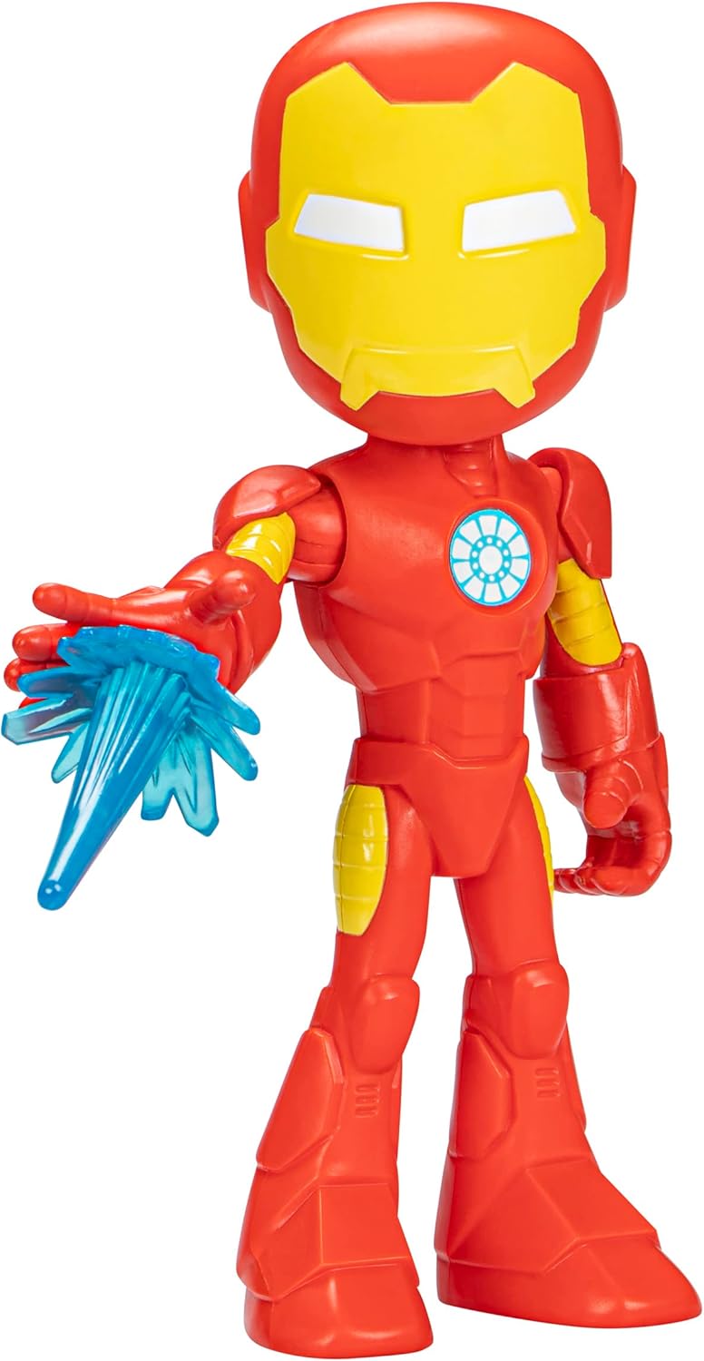 Marvel Spidey and His Amazing Friends Supersized Iron Man Action Figure - 9 Inch Poseable Toy for Preschoolers 2