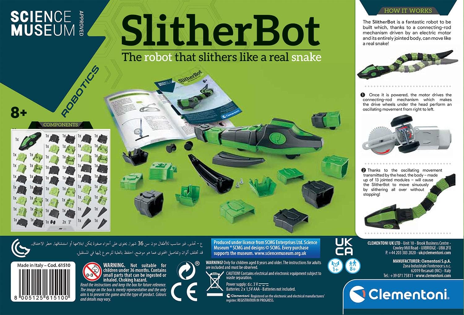 Clementoni Slither Bot - Build & Play Snake Robot for Kids 8+ 3