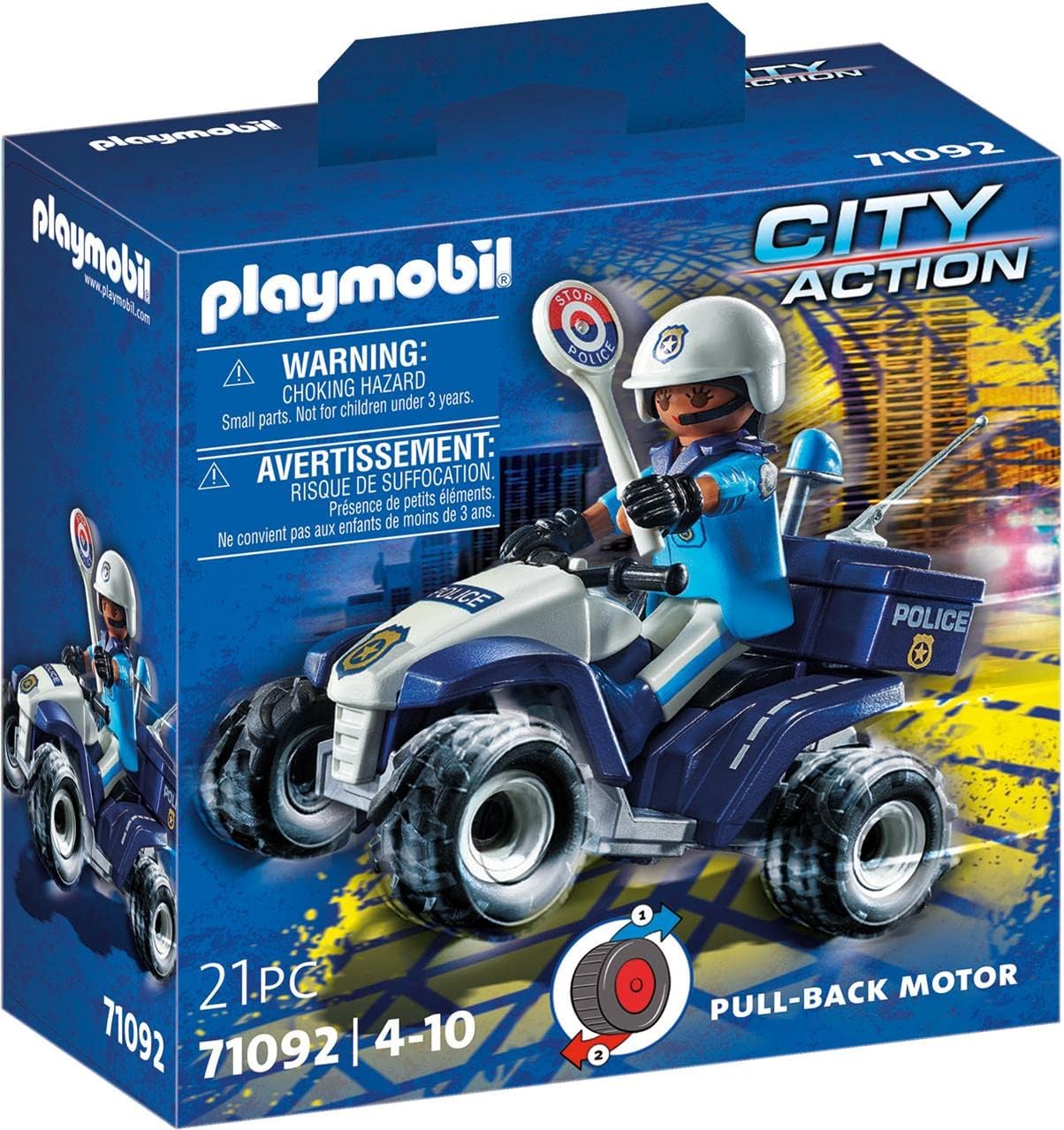Playmobil 71092 Farm Tractor Playset with Farmer and Police Figure - Ages 4+ 1