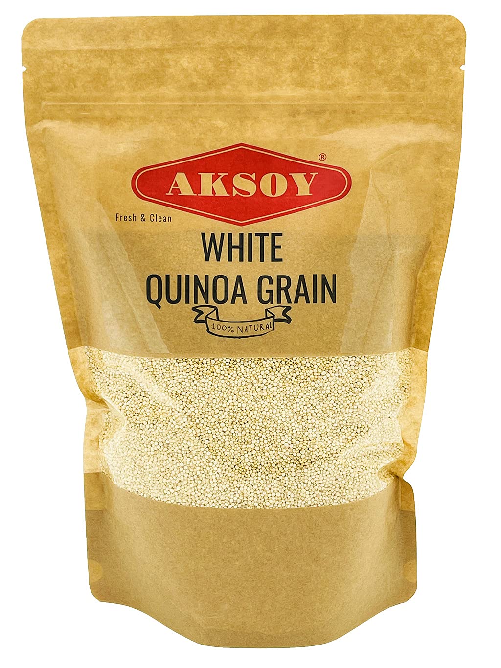 Aksoy White Quinoa 1.25KG - Whole Grain, Ready-to-Cook, Non-GMO, Plant-Based Protein 1