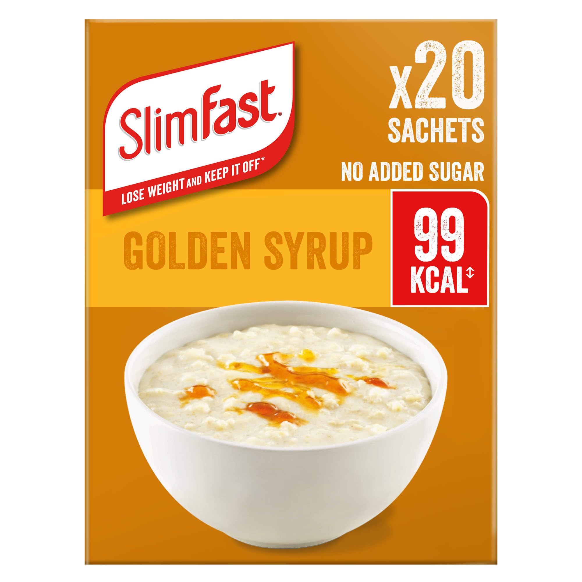 SlimFast Golden Syrup Flavour Porridge, No Added Sugar, High in Protein, 29g