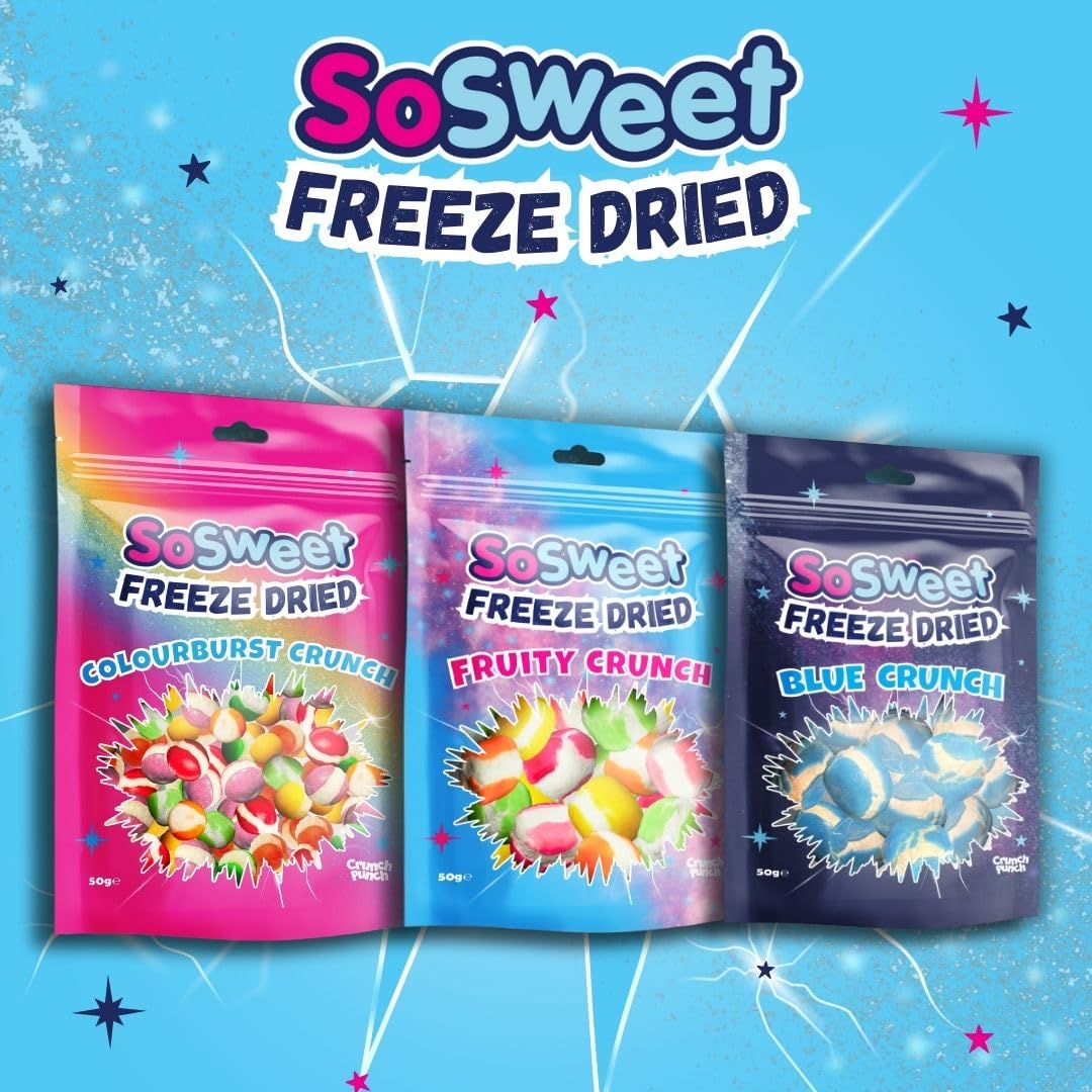 SoSweet Freeze Dried Fruity Crunch Sweets - Intense Flavour | Crispy Texture | 50g Bag 4