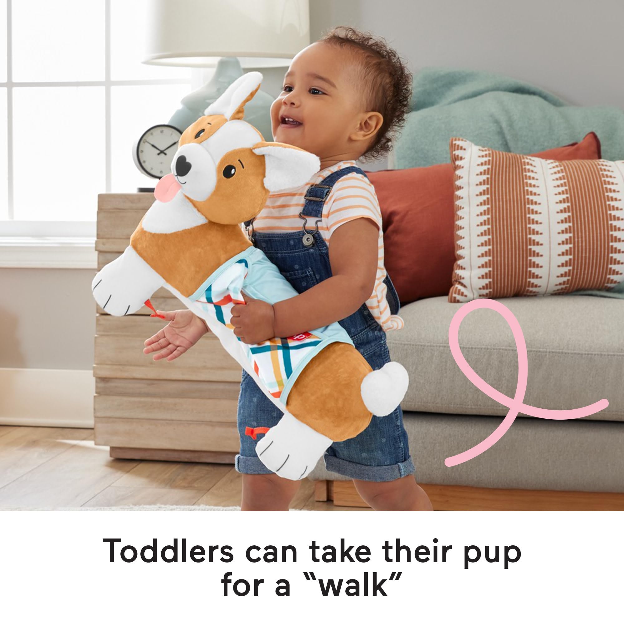Fisher-Price 3-in-1 Puppy Tummy Time Wedge - Plush Support with Rattle, Teether & Mirror 9