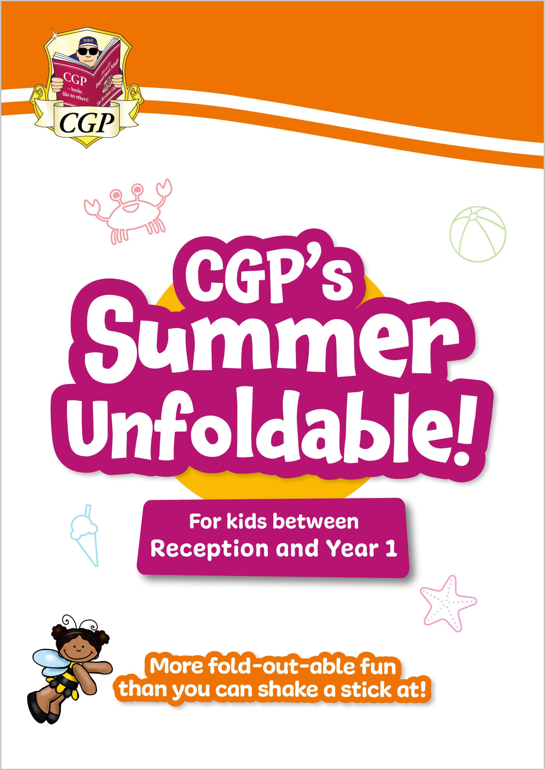 CGP Summer Unfoldable for Reception to Year 1 Maths & English Practice | Loose Leaf