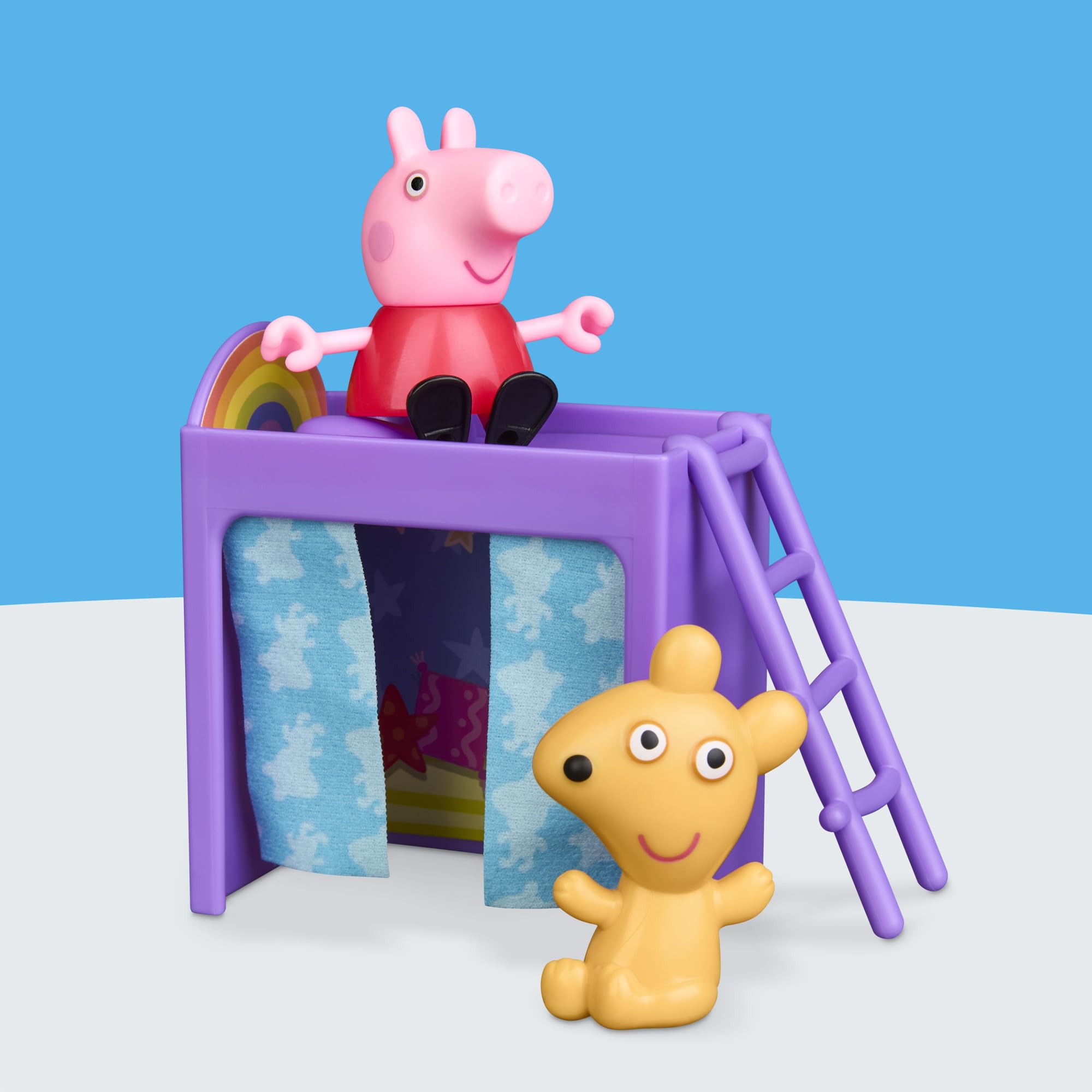 Peppa Pig Peppa's Bedroom Playset with 7.5-cm Figure | 8 Pieces | Ages 3+ 4