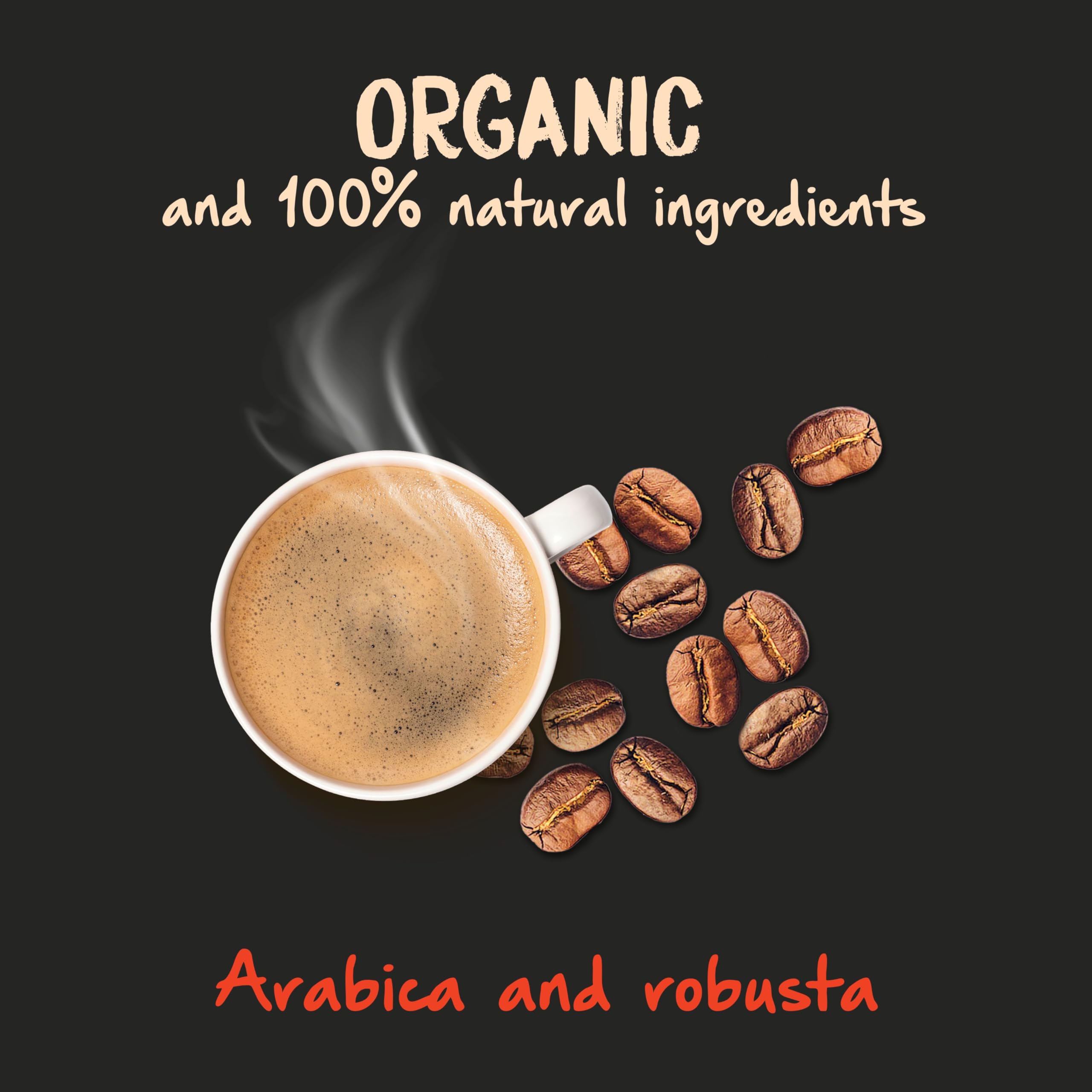 Naturela Organic Coffee Beans - Intenso Blend 100% Arabica & Robusta Roasted Whole Beans 2