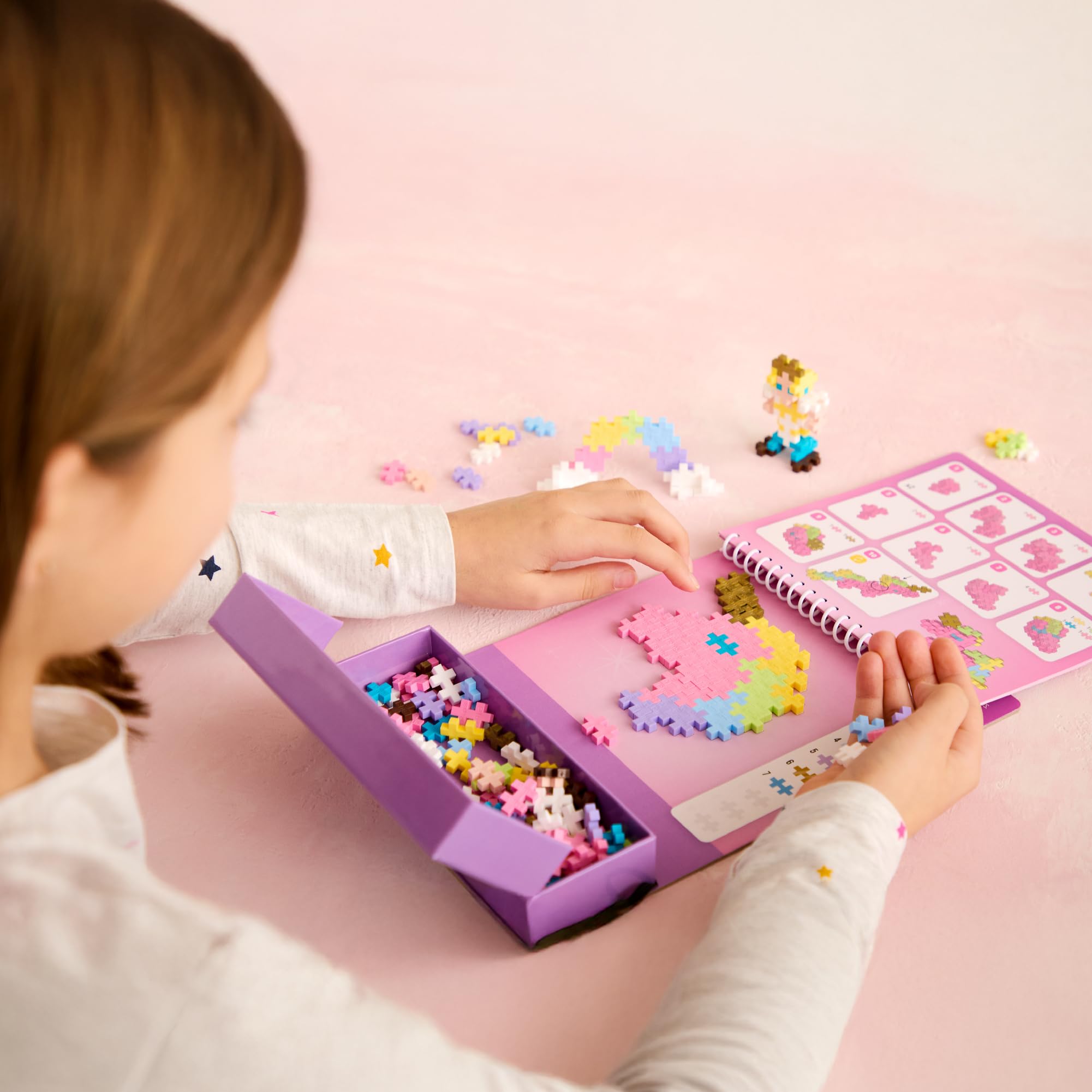 PLUS PLUS Puzzle by Number Activity Pad - 125-Piece Travel Building Set for Kids 5+ 9