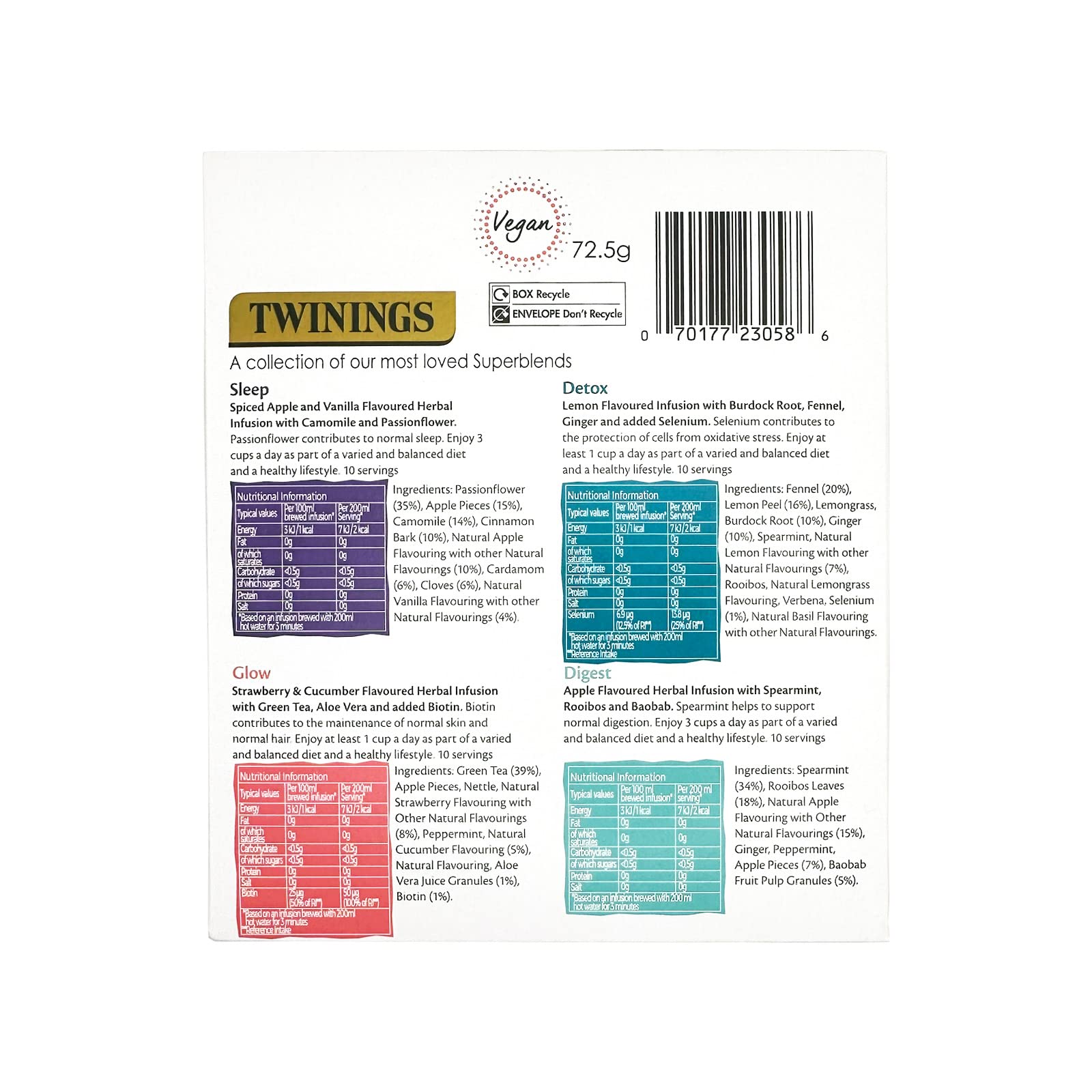 Twinings Superblends Collection - Union Jack Pack of 40 Tea Bags with Botanical Blends for Wellbeing 4