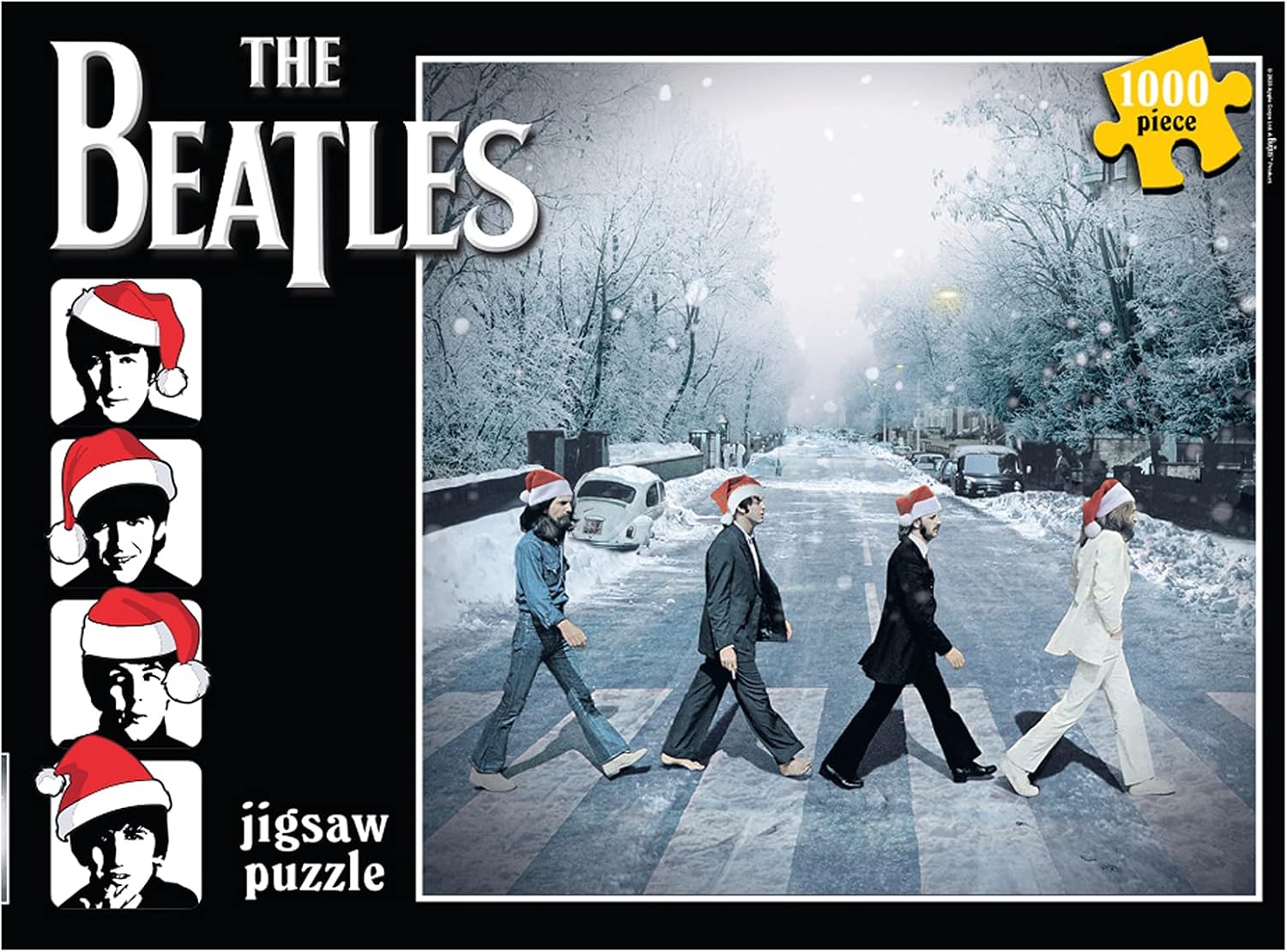 University Games The Beatles Christmas 1000 Piece Puzzle - Abbey Road Snow Scene