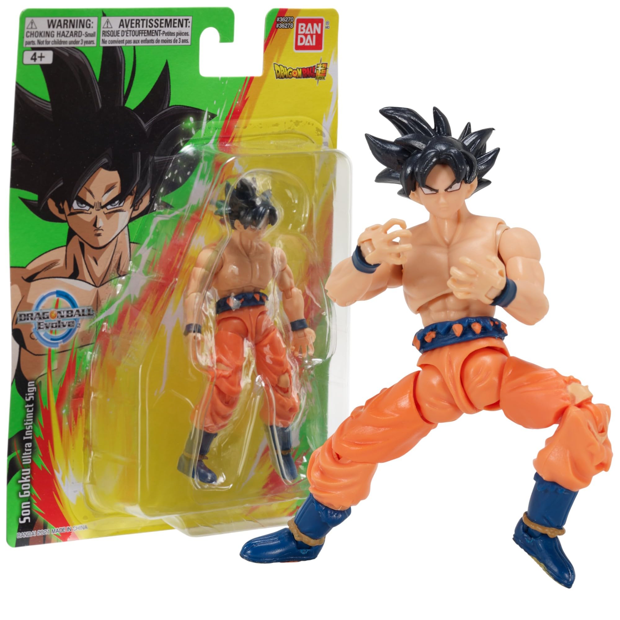 Bandai Dragon Ball Evolve Ultra Instinct Goku Action Figure - 12.5cm | Highly Articulated | Plastic
