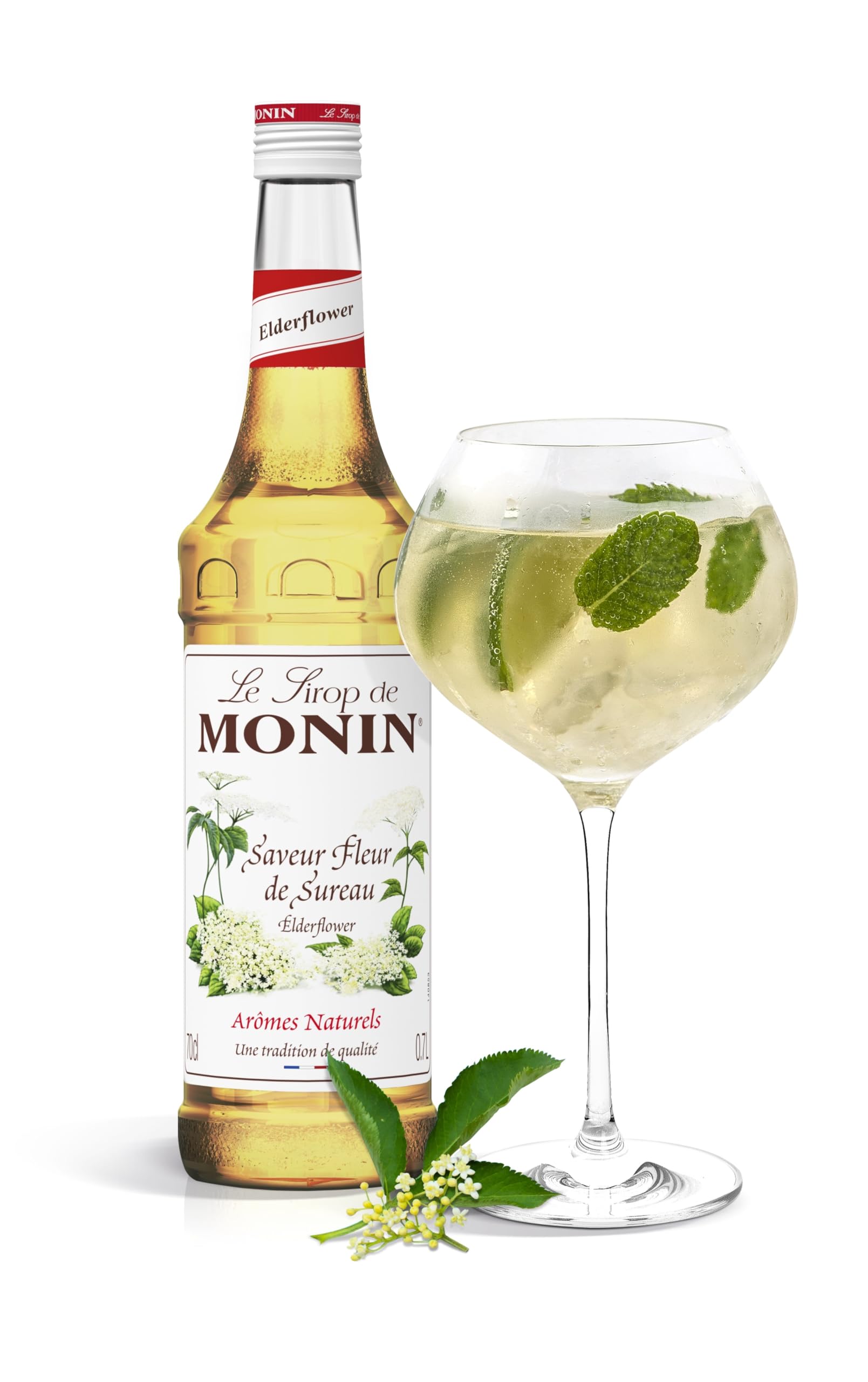 MONIN Premium Elderflower Syrup 700ml - Vegan, Alcohol-Free Cocktail & Mocktail Ingredient 3
