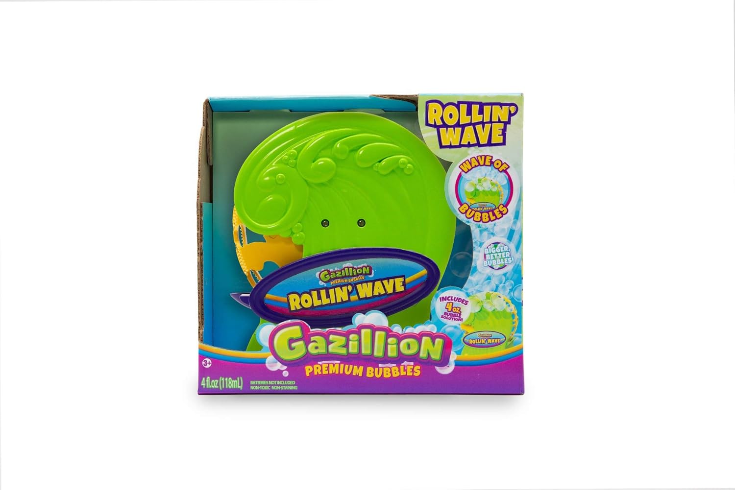 Gazillion Bubbles Rollin' Wave Bubble Machine - Creates Endless Bubble Waves, Ages 3+ 5